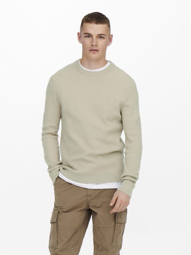 ONLY & SONS Solid color knitted pullover - 22022855