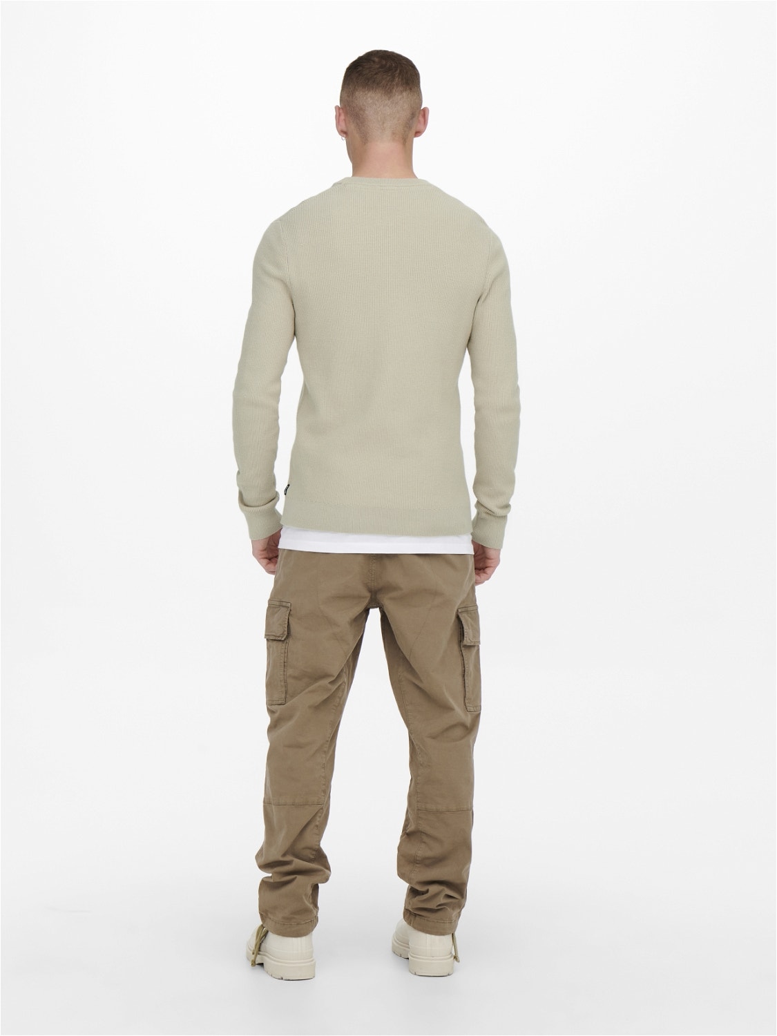ONLY & SONS Solid color knitted pullover -Silver Lining - 22022855