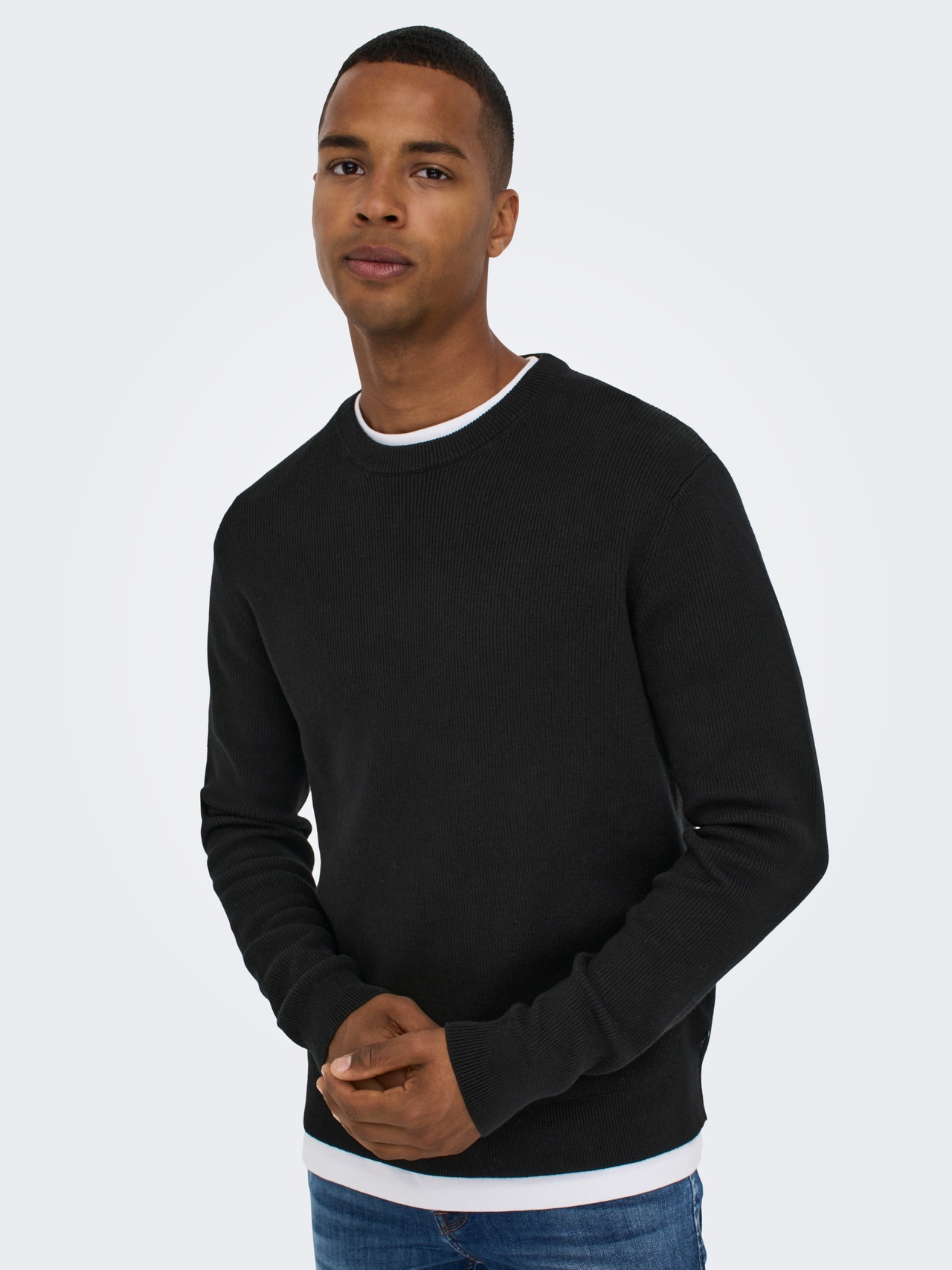 ONLY & SONS Pull-overs Col ras du cou -Black - 22022855