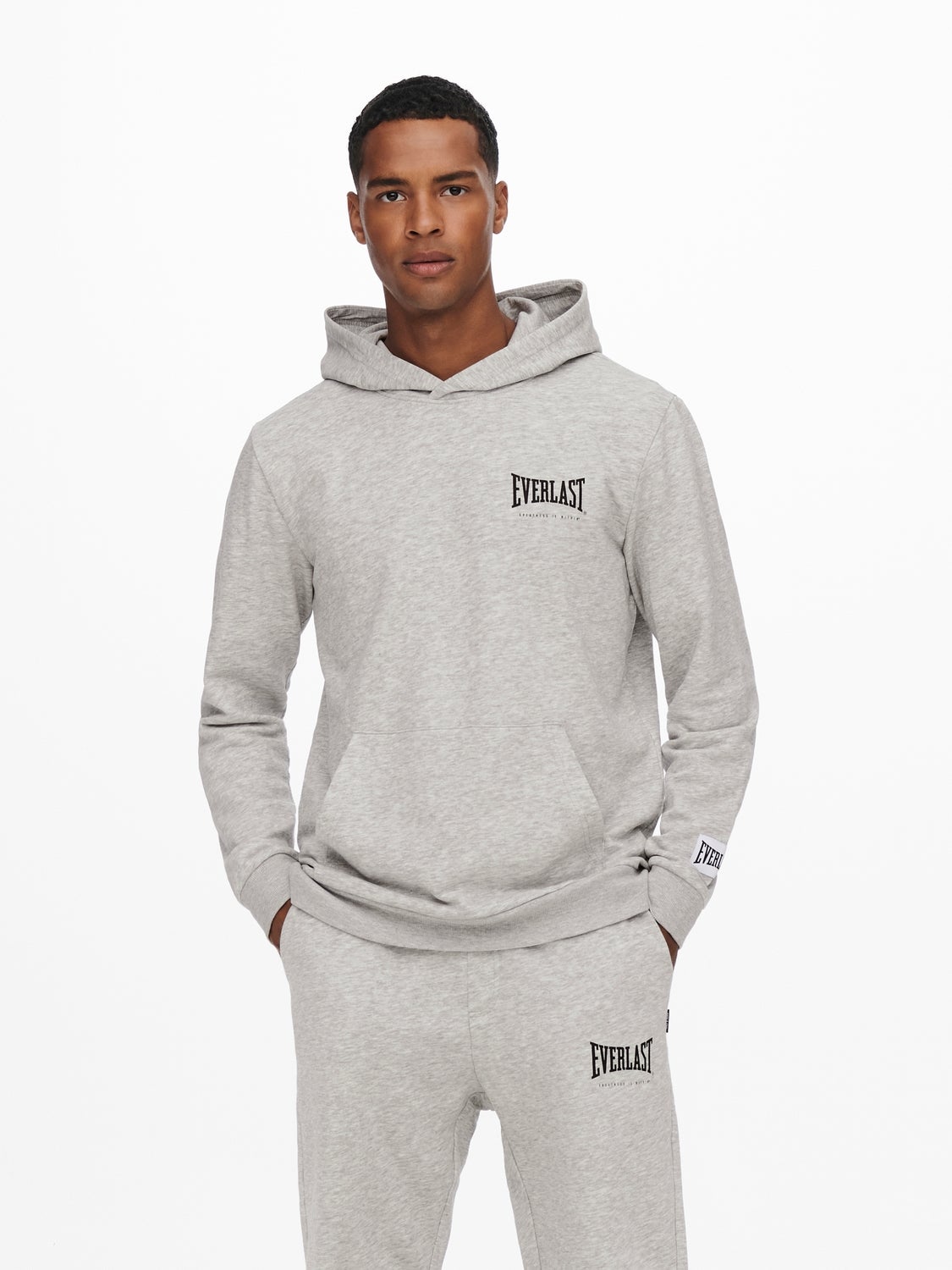 light grey sweatsuit