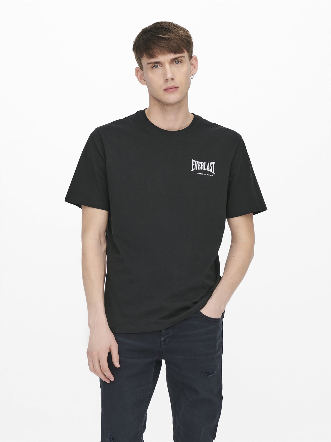 HERREN Hemden & T-Shirts Casual ONLY & SONS T-Shirt Rabatt 56 % Weiß/Schwarz M 