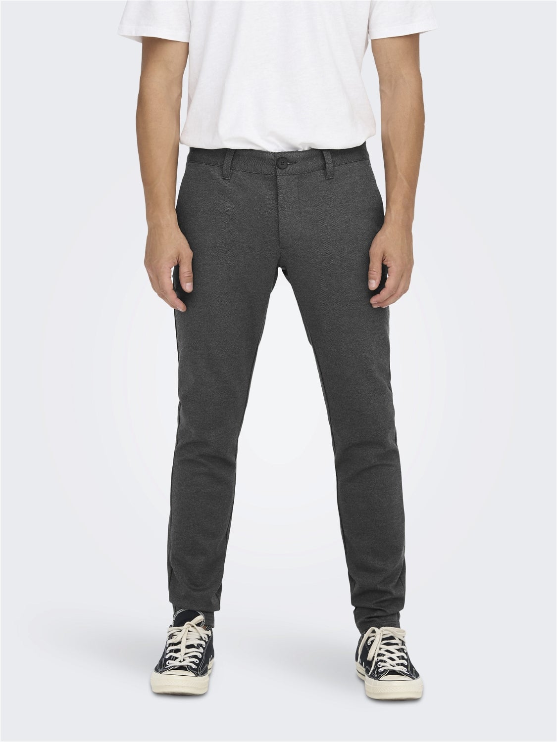 ONSMARK TAP HERRINGBONE 2911 PANT NOOS | Black | ONLY & SONS®