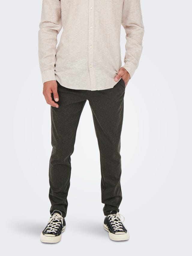 Only & Sons ONSLINUS CROPPED PANT CORD - Stoffhose - rosin/dunkelgrün Only & Sons ONSLINUS CROPPED PANT CORD - Stoffhose - rosin/dunkelgrün