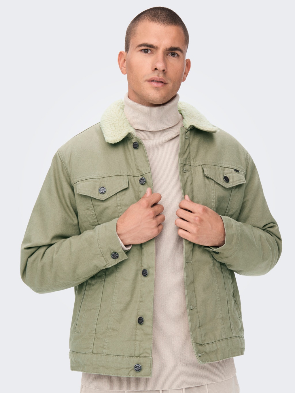 Canvas Jacket with Teddy with 40% discount! | ONLY & SONS®