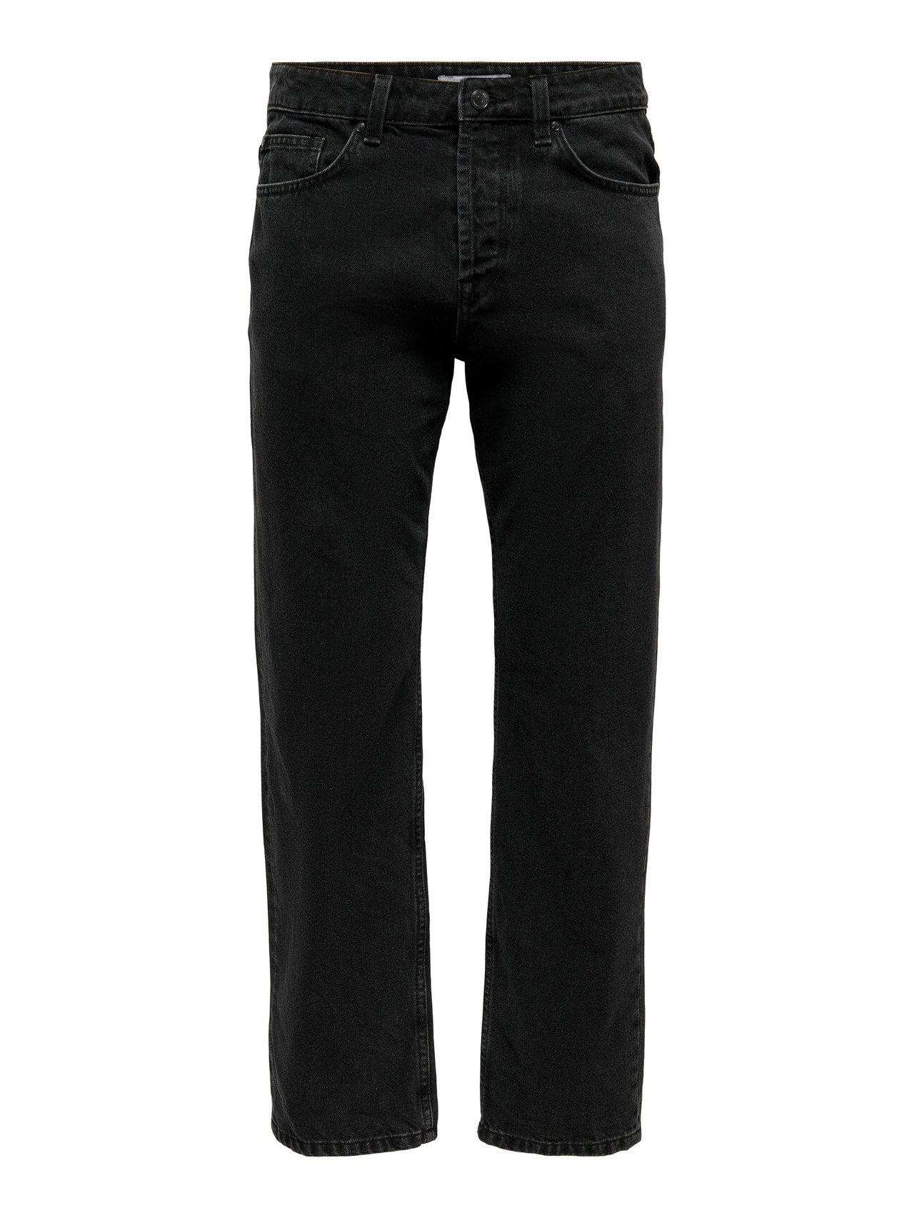ONLY & SONS Straight fit Regular rise Jeans -Black Denim - 22022961