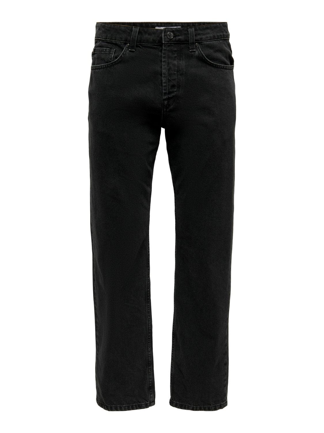 ONLY & SONS Straight Fit Regular rise Jeans -Black Denim - 22022961