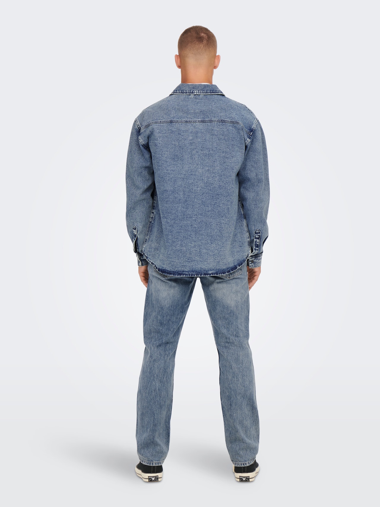 ONLY & SONS Regular fit Overhemd kraag Overhemd -Blue Denim - 22022965