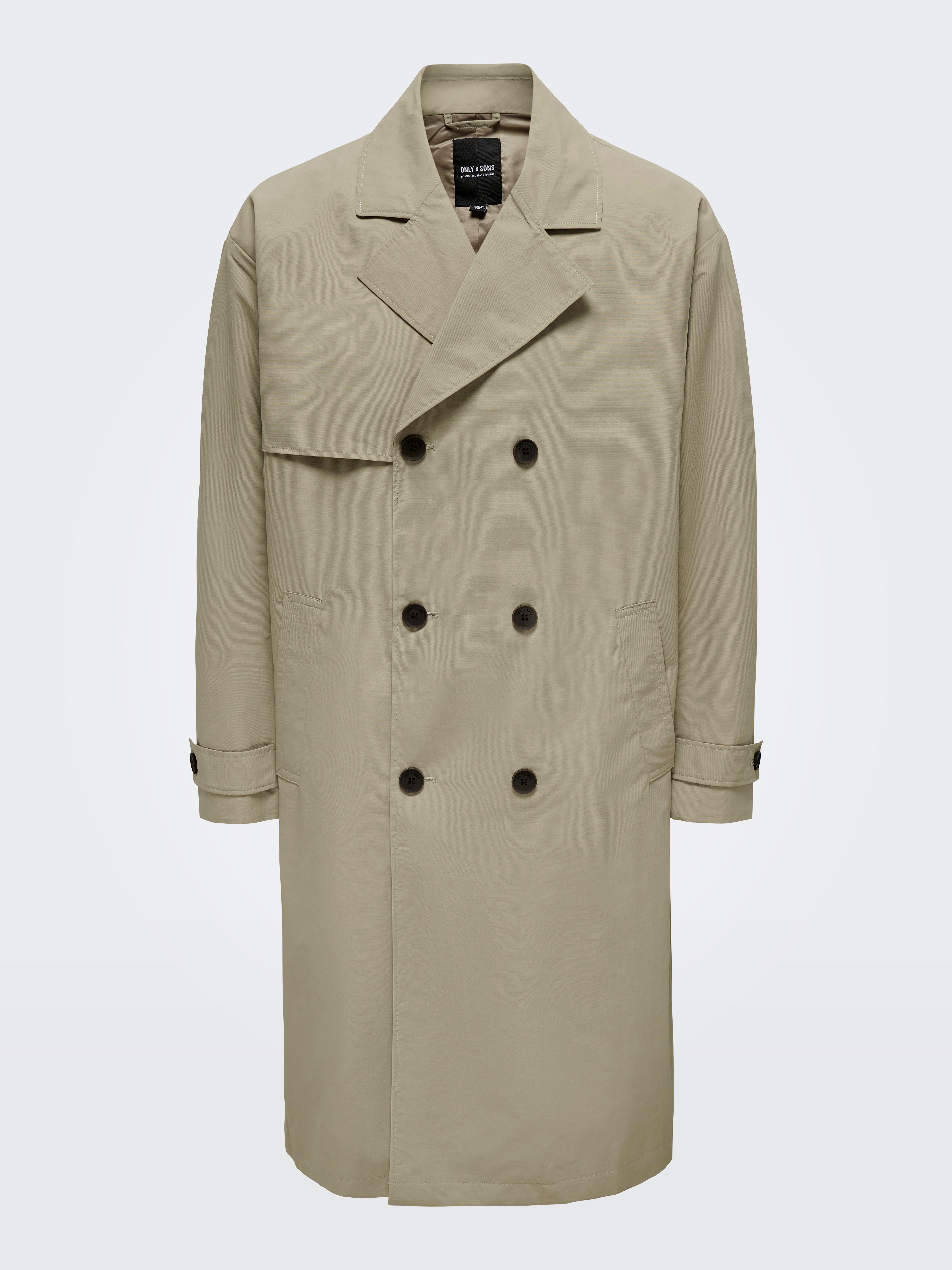 only & sons trench coat