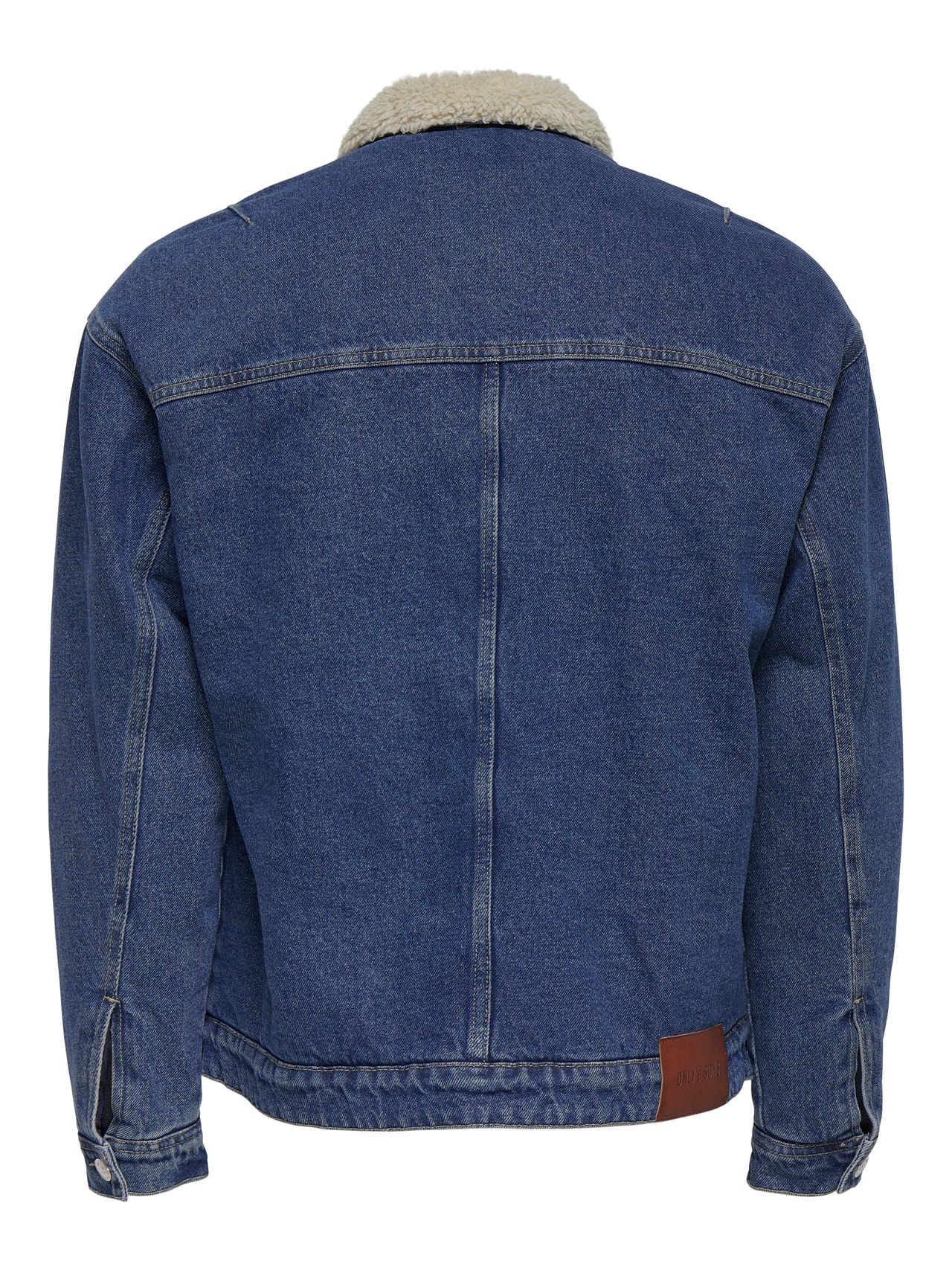 ONLY & SONS Denim jacket with teddy lining -Blue Denim - 22023002