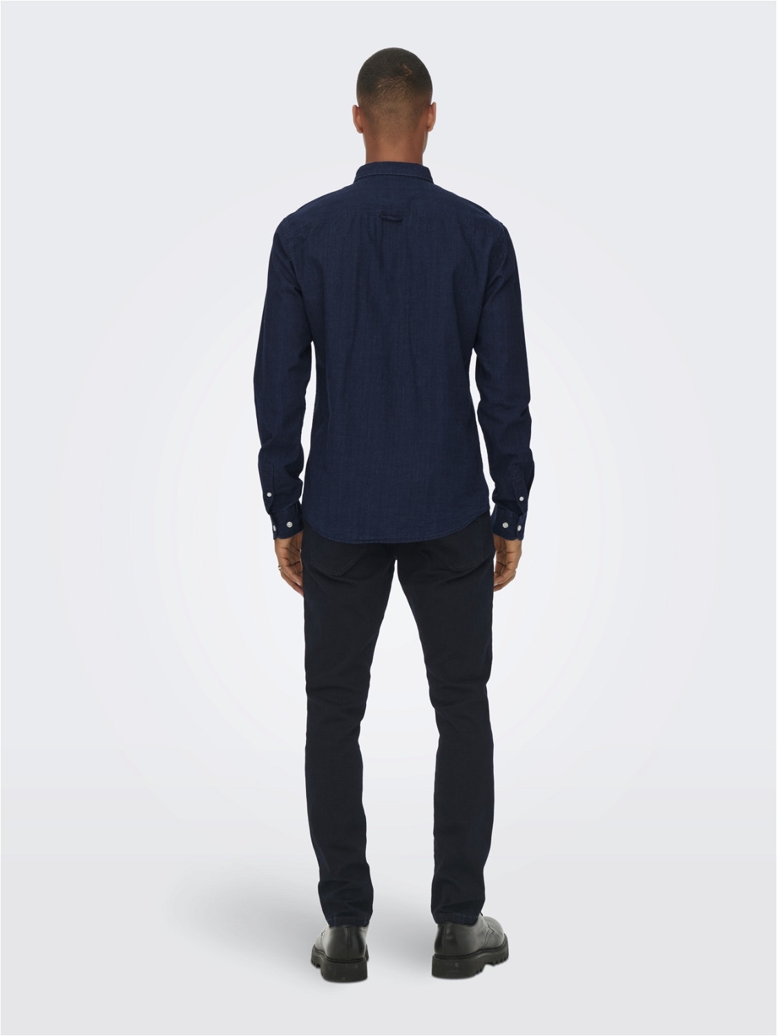 ONLY & SONS Regular fit Overhemd -Dark Blue Denim - 22023014
