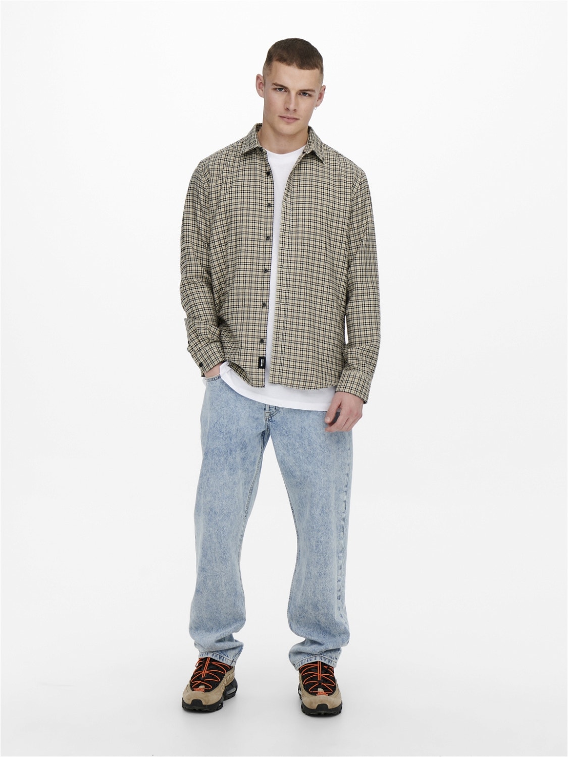 ONLY & SONS Ternet Regular Fit Skjorte -Silver Lining - 22023025