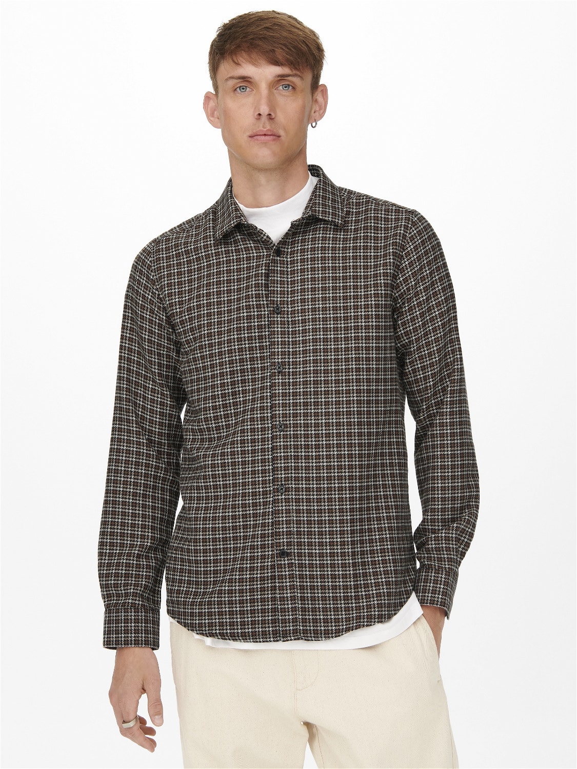 ONLY & SONS Regular Fit Shirt collar Shirt -Dark Navy - 22023025