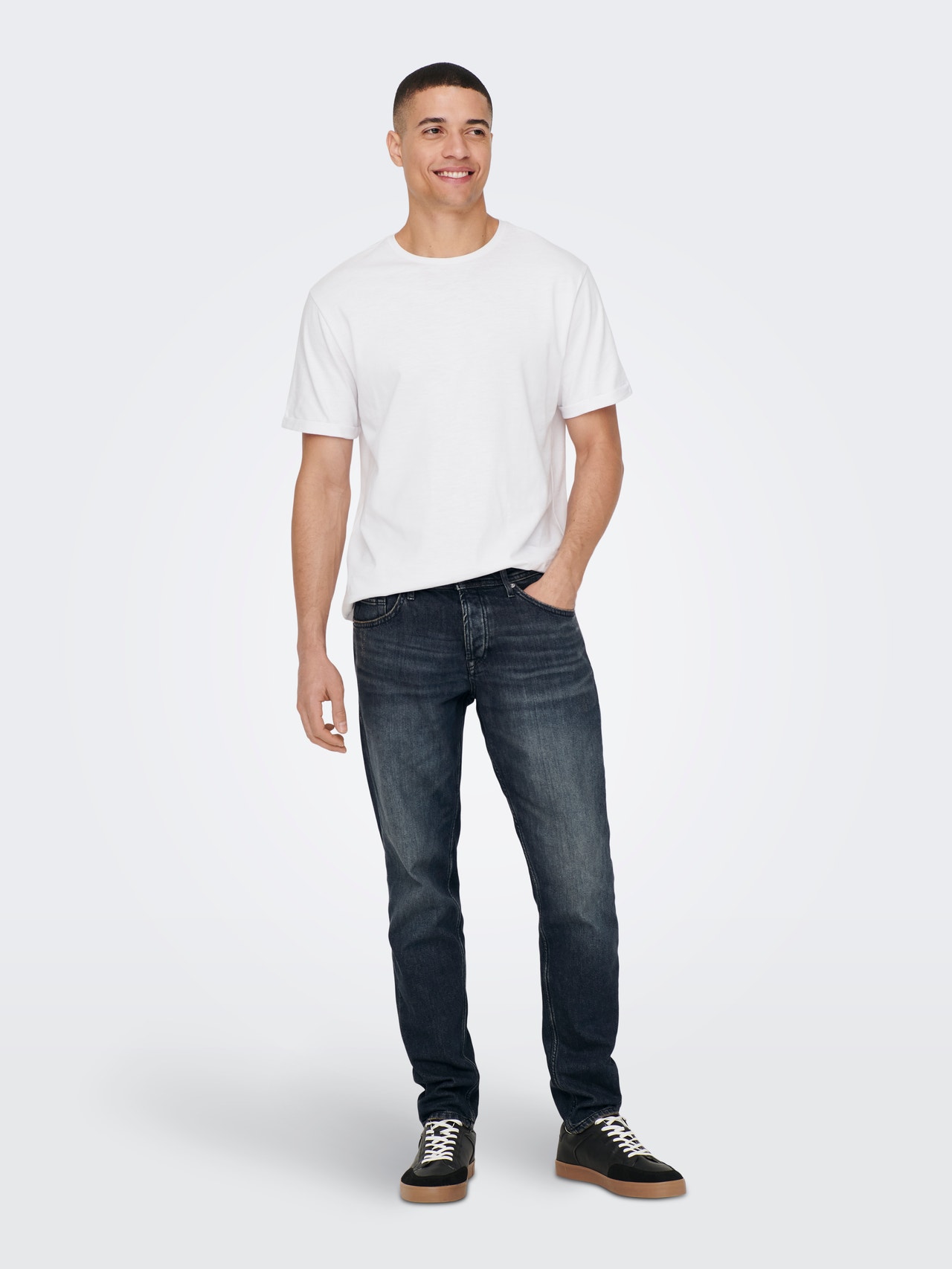 ONLY & SONS Jeans Cropped Fit Taille classique -Blue Denim - 22023026