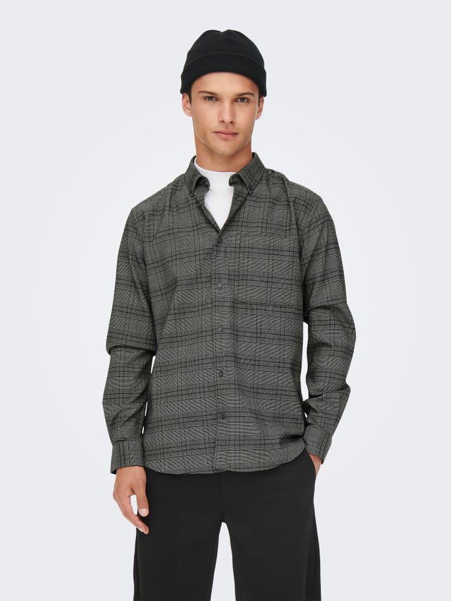 ONLY & SONS Relaxed fit check shirt - 22023027