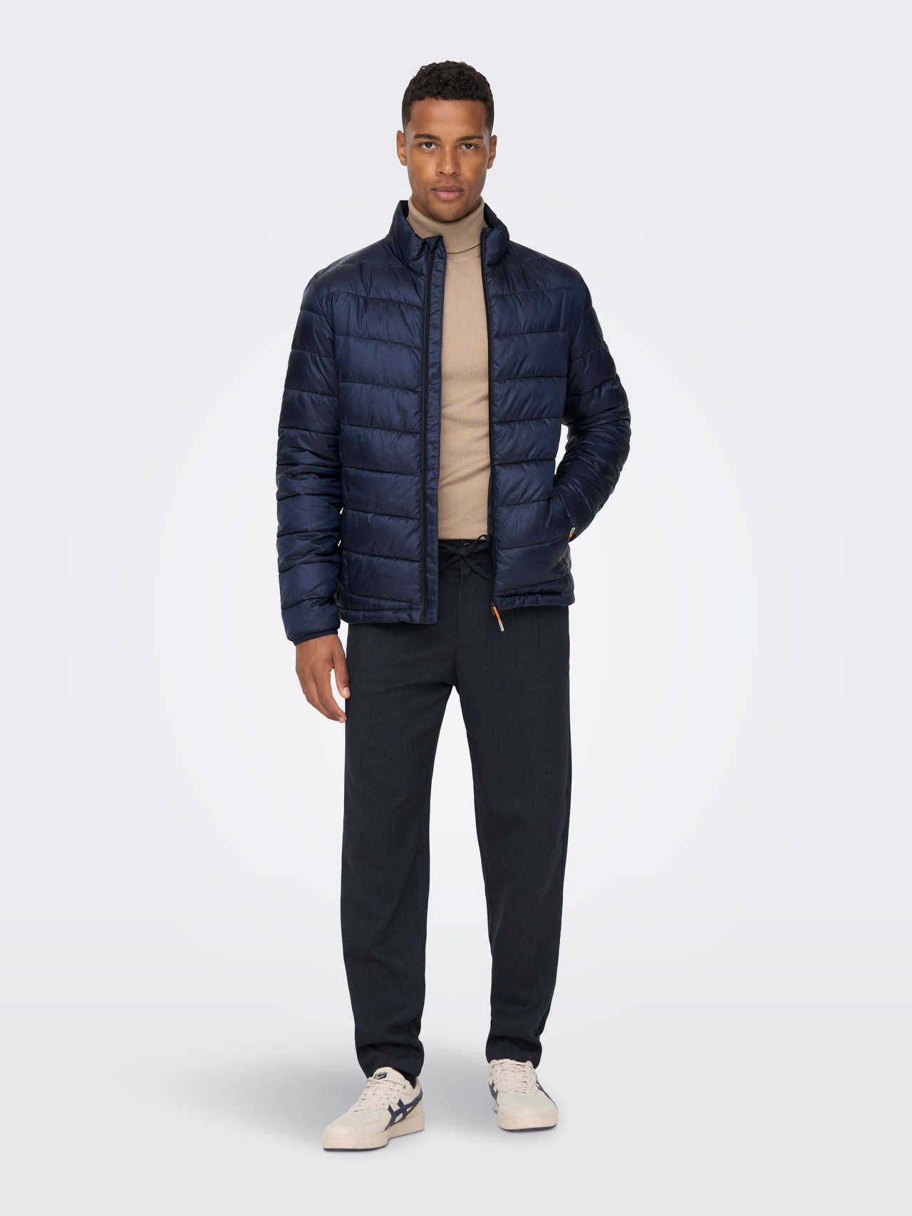ONLY & SONS Elasticated cuffs Quilted Jacket -Dark Navy - 22023051