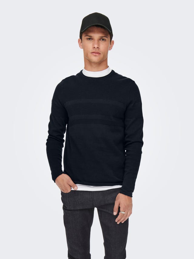 ONLY & SONS Solid color knitted pullover - 22023124