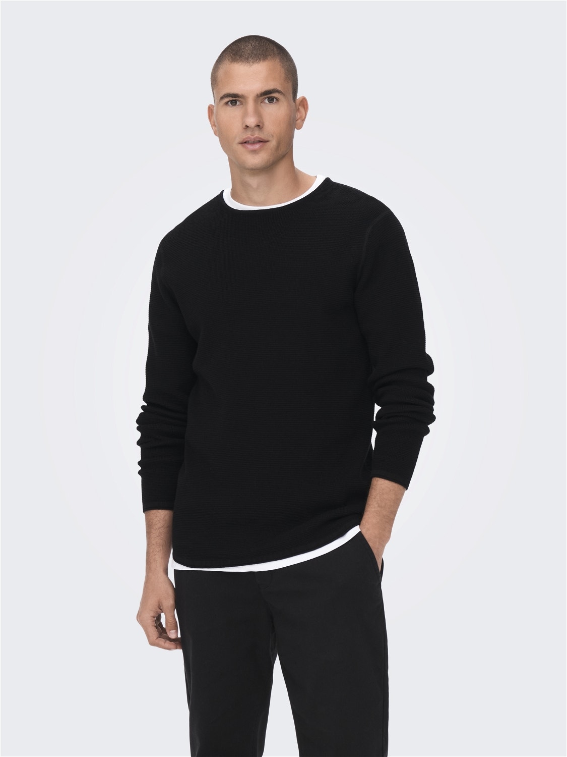 ONLY & SONS O-Neck Pullover -Black - 22023133