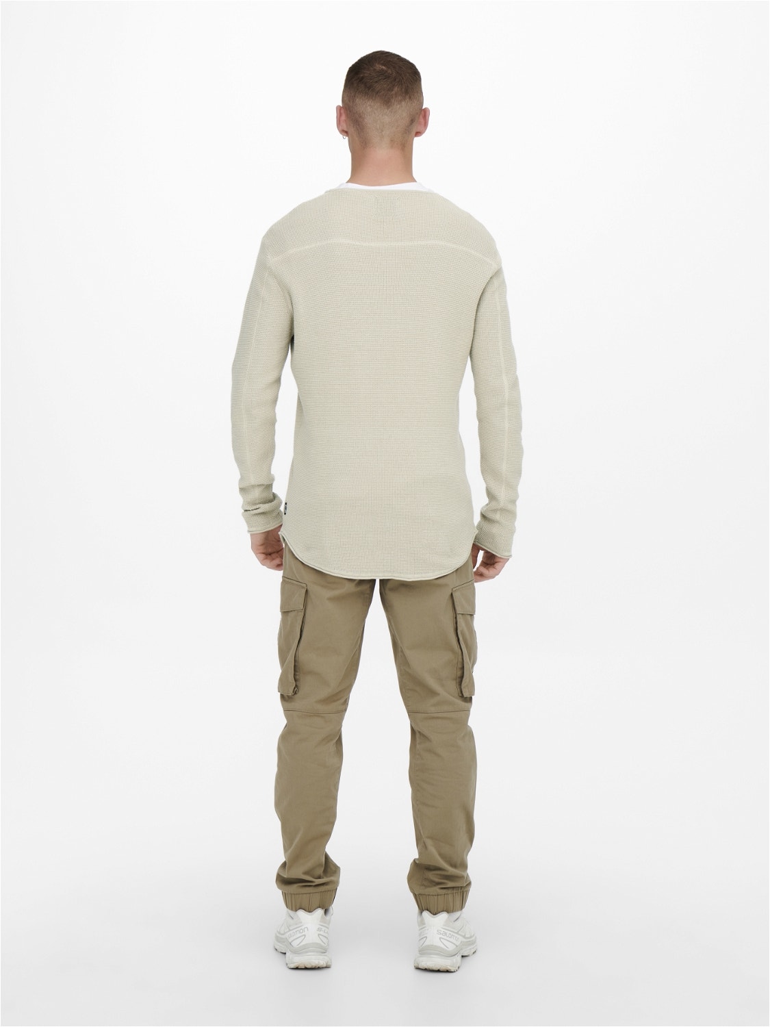 ONLY & SONS O-ringning Pullover -Silver Lining - 22023133
