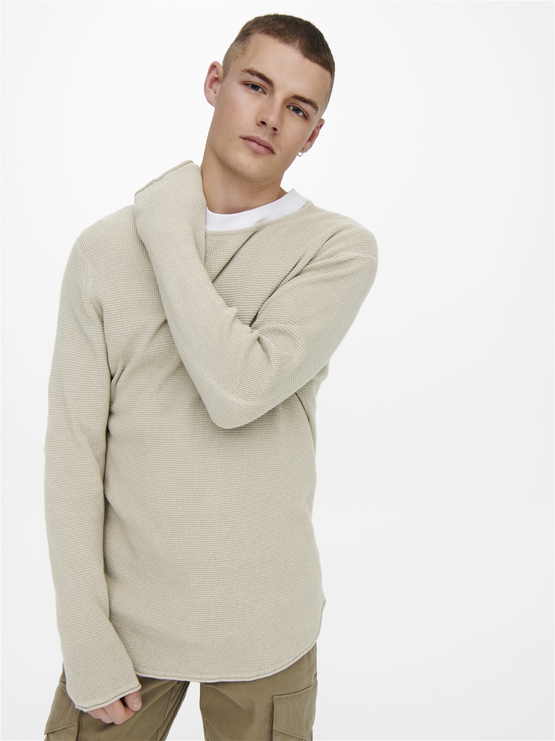 ONLY & SONS O-Neck Pullover -Silver Lining - 22023133