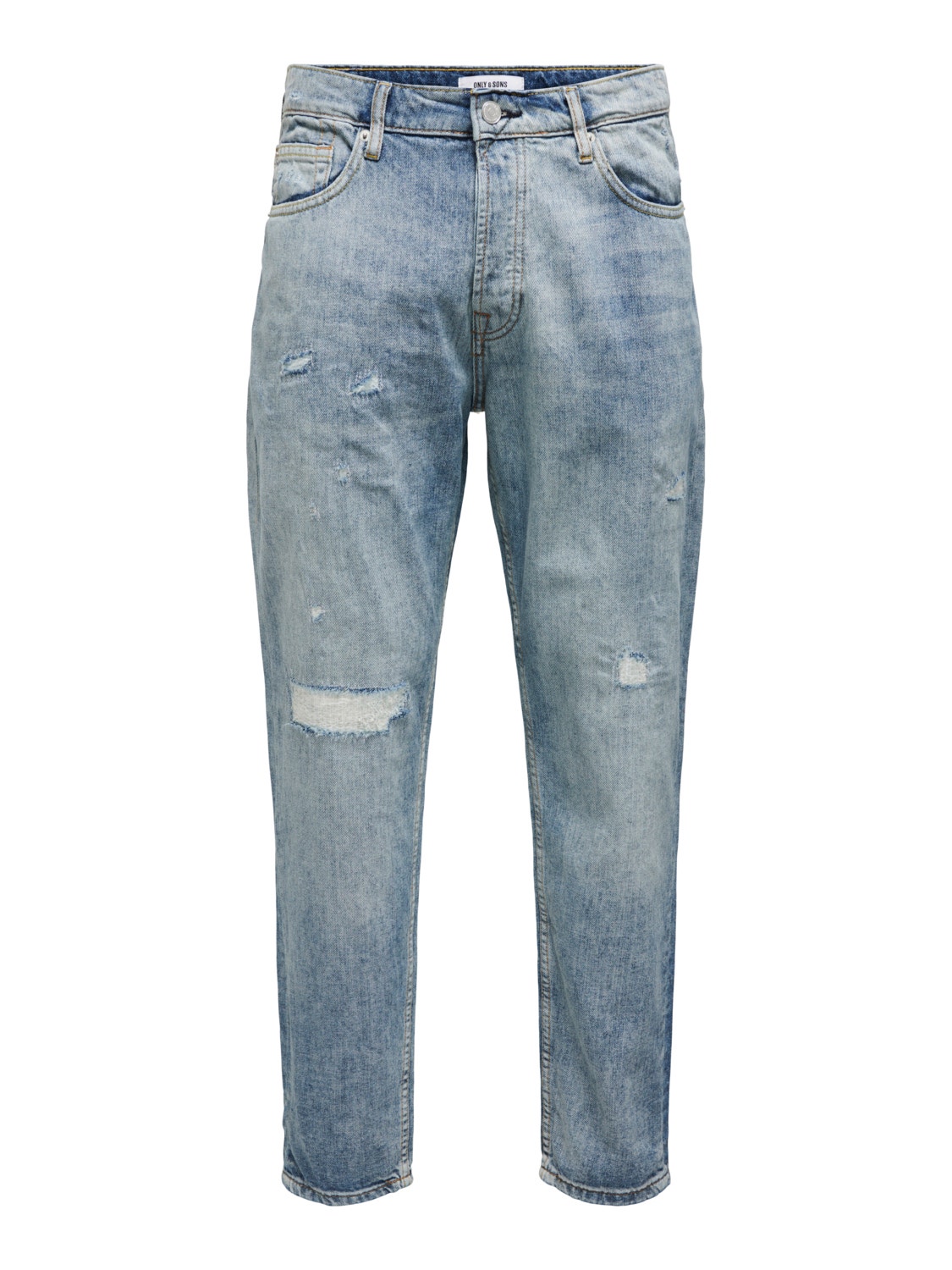 ONLY & SONS Verkürzt Mittlere Taille Offener Saum Jeans -Blue Denim - 22023149