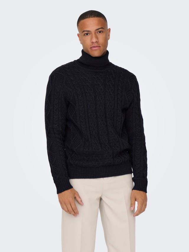 ONLY & SONS Regular Fit Roll neck Pullover - 22023164
