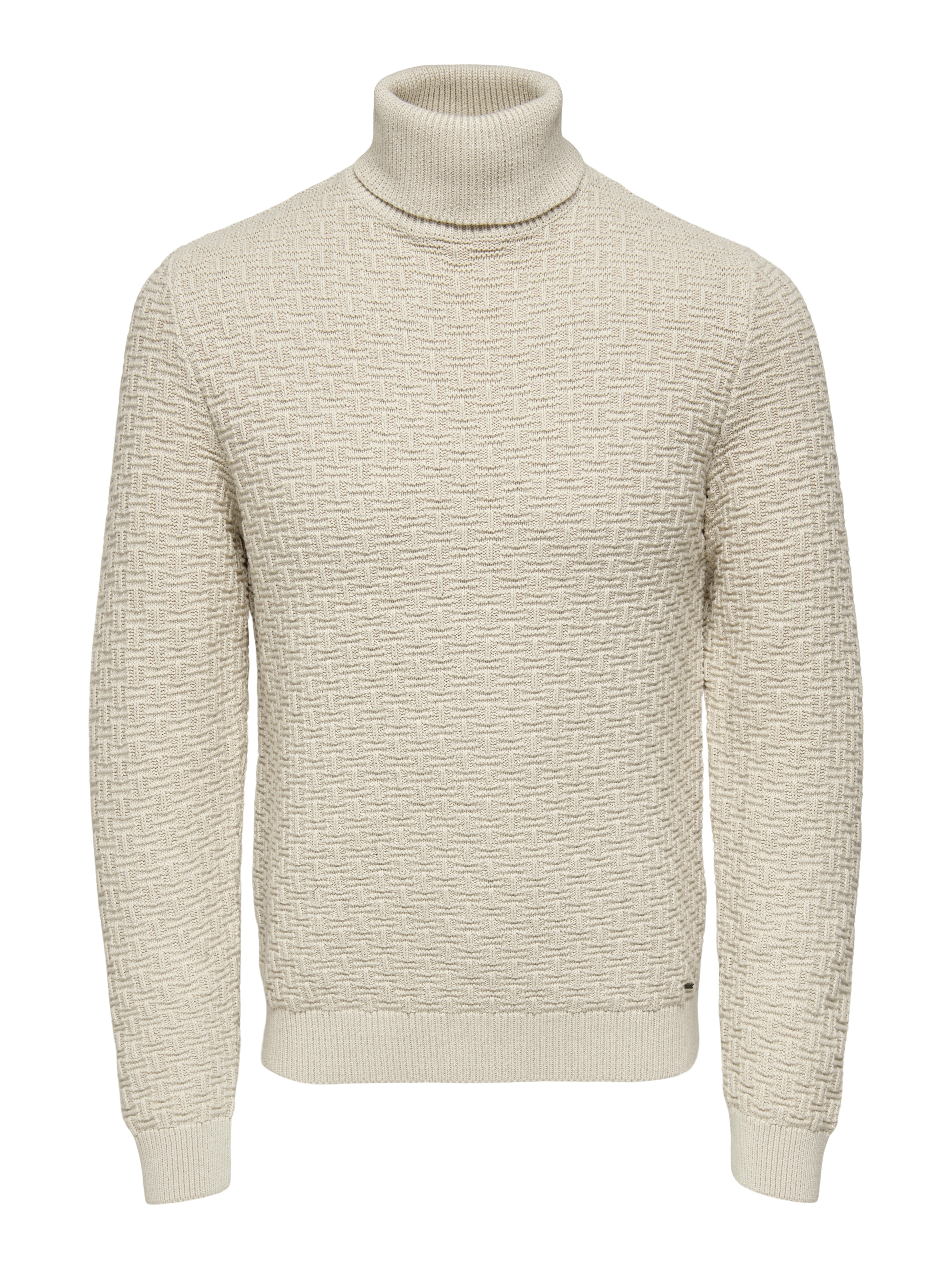 Roll neck Pullover | Light Grey | ONLY 