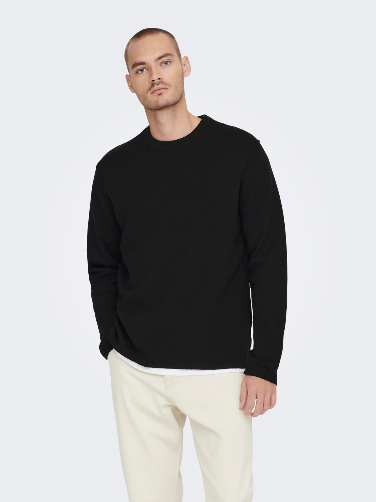 ONLY & SONS O-Neck Pullover -Black - 22023200