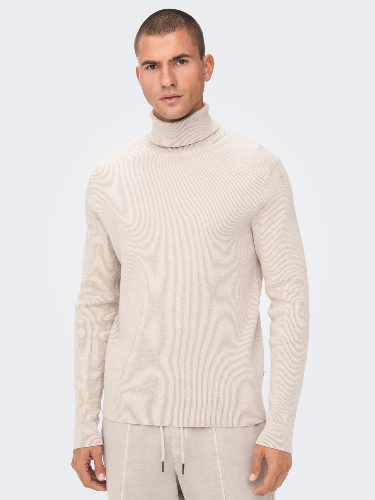 ONLY & SONS Polokrage Pullover -Silver Lining - 22023202