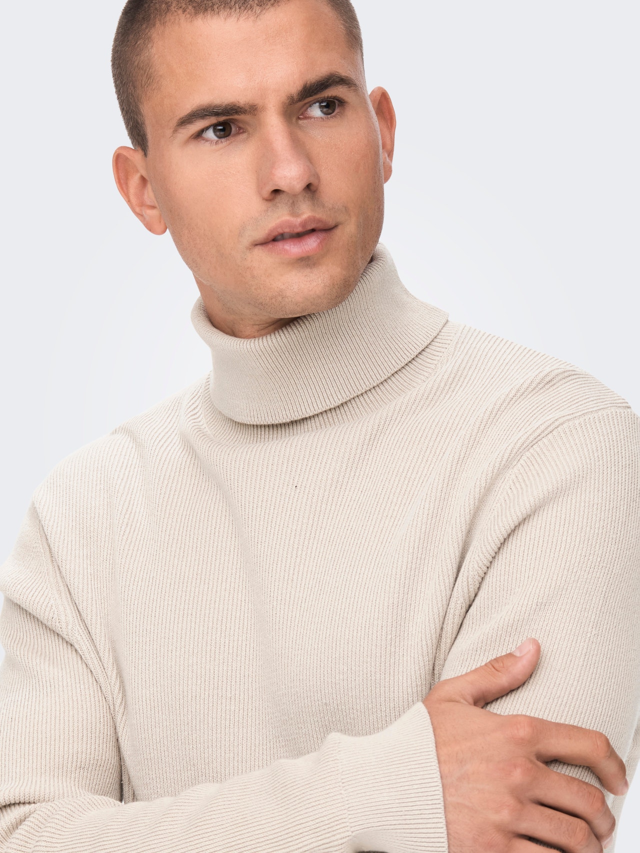 ONLY & SONS Roll neck Pullover -Silver Lining - 22023202