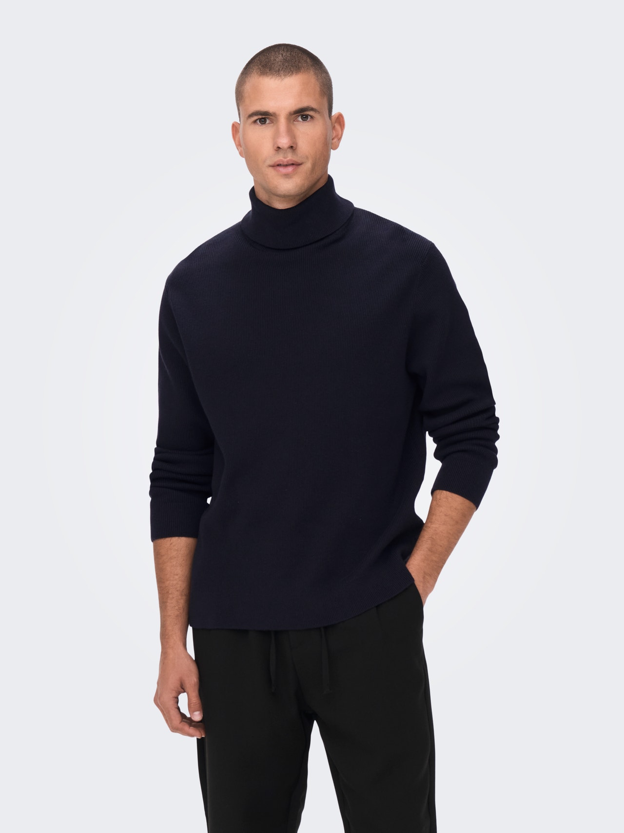 ONLY & SONS Polokrage Pullover -Dark Navy - 22023202