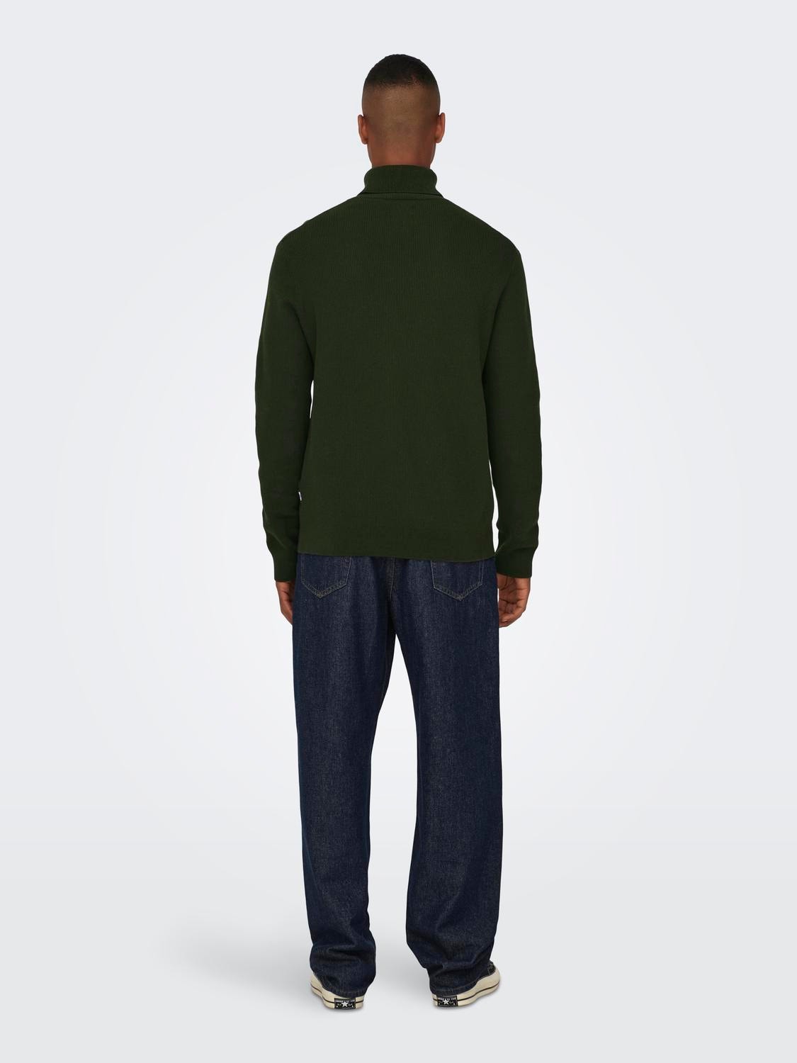 ONLY & SONS Roll neck knitted pullover -Rosin - 22023202