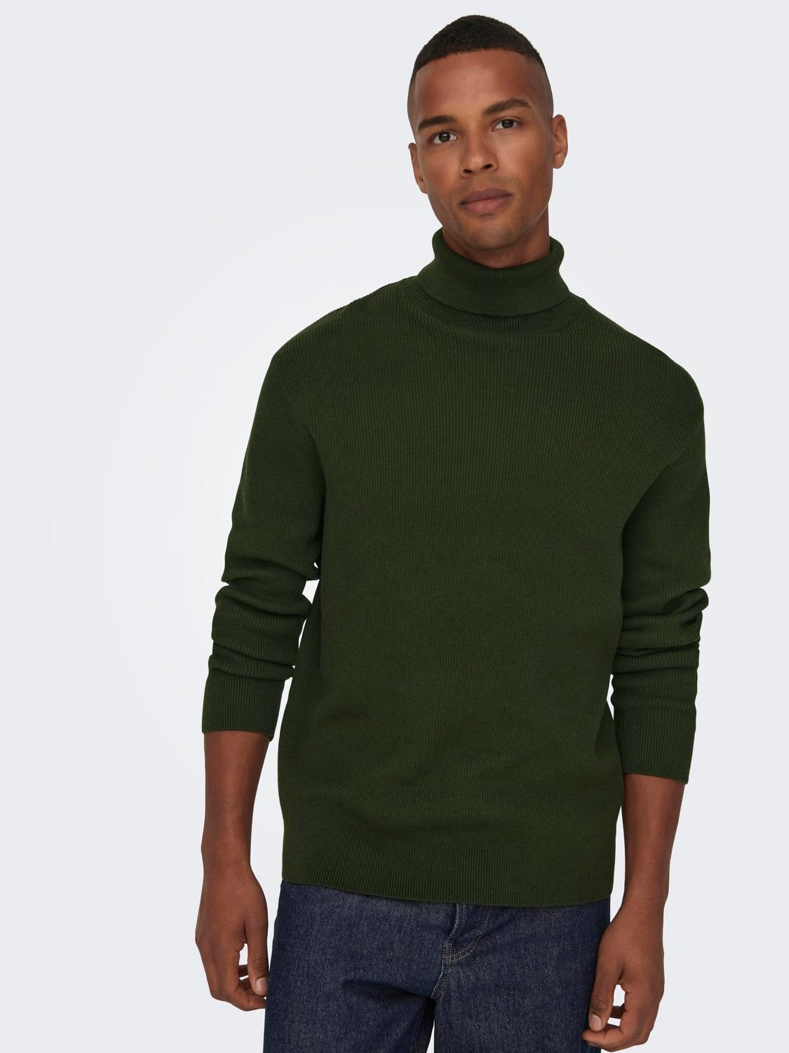 ONLY & SONS Rolkraag Pullover -Rosin - 22023202