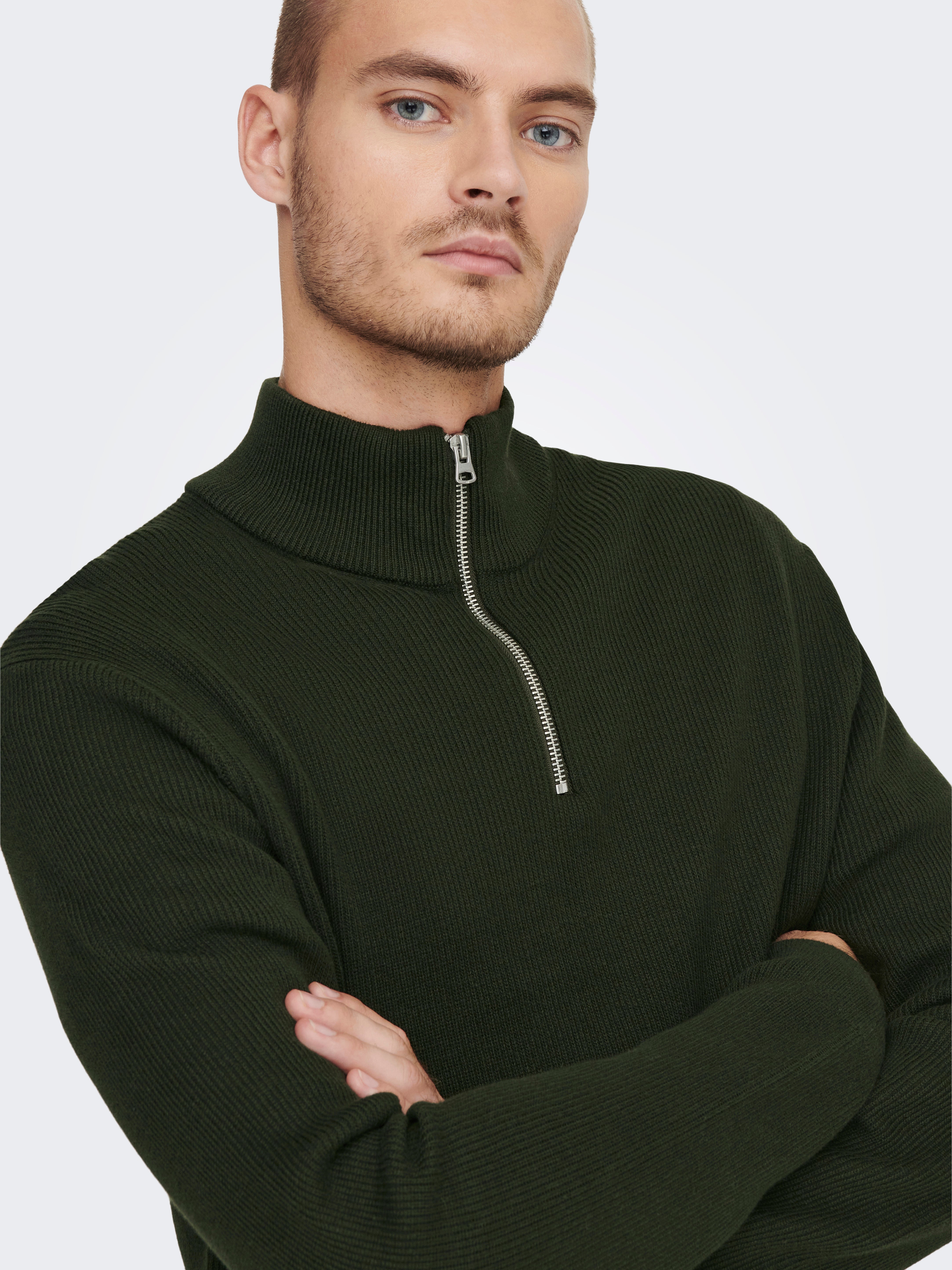 ONSPHIL Pullover | Dark Green | ONLY & SONS®