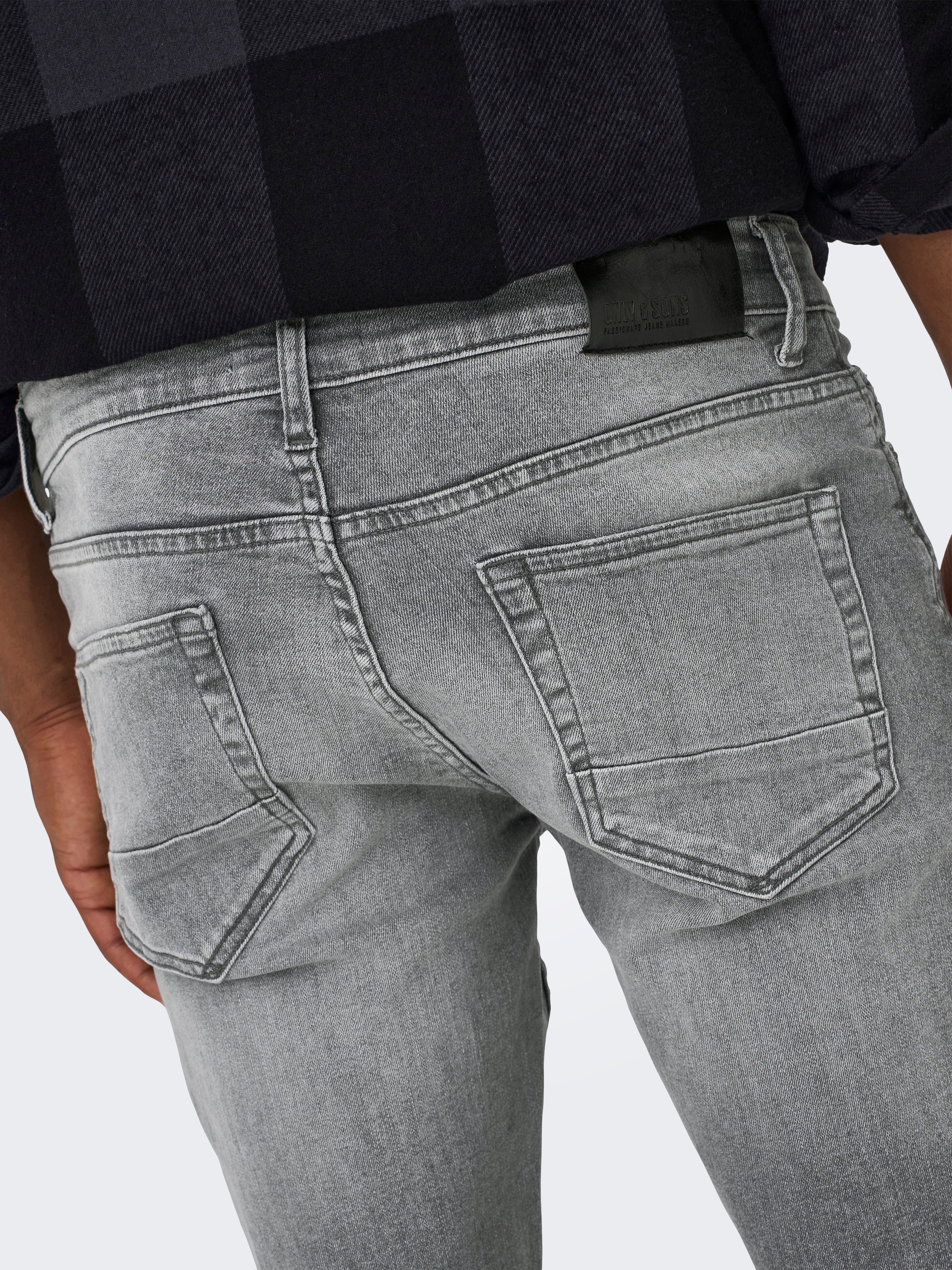 ONSLOOM Low rise Slim Fit Jeans | Medium Grey | ONLY & SONS®