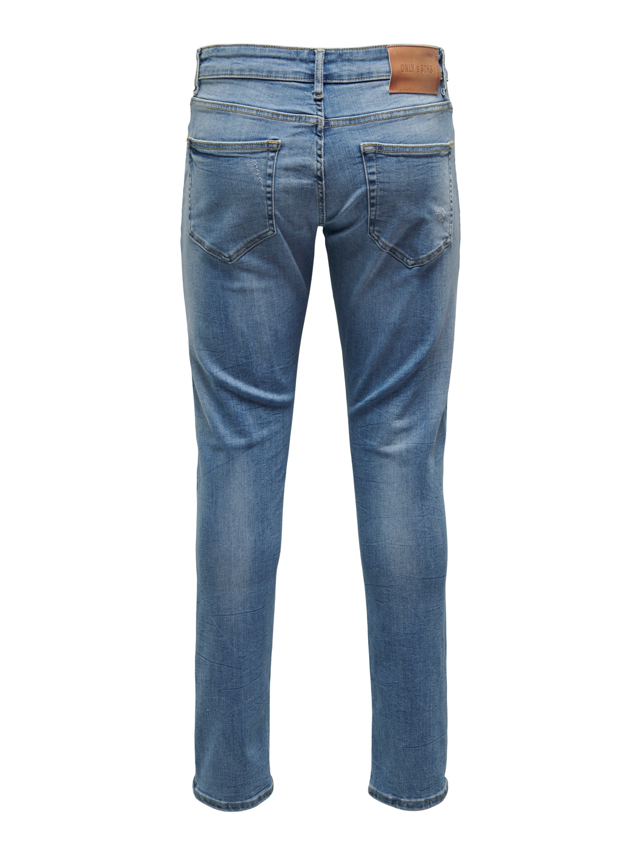 ONLY & SONS Slim Fit Mittlere Taille Jeans -Blue Denim - 22023230