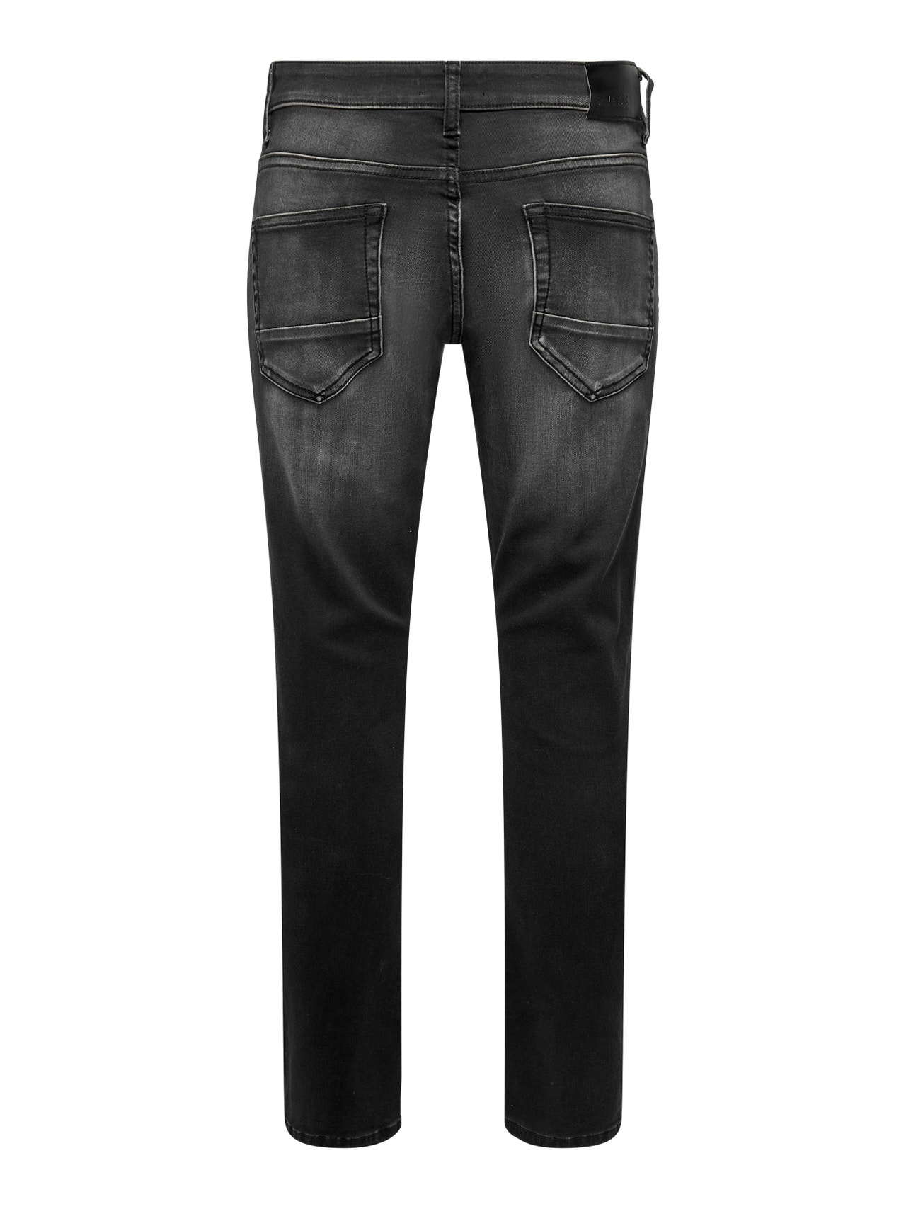 ONLY & SONS Slim Fit Mittlere Taille Jeans -Black Denim - 22023231