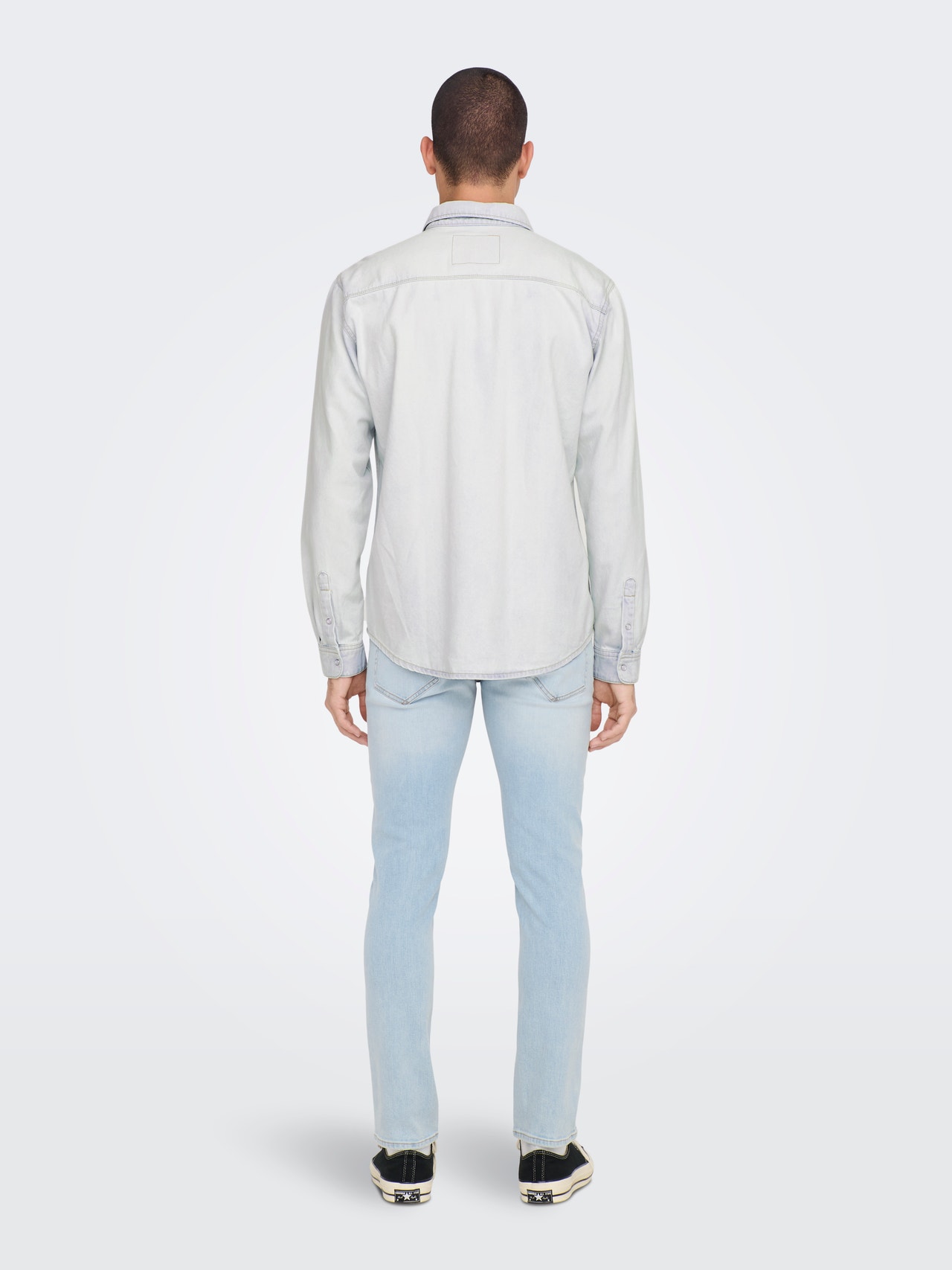 ONLY & SONS Regular fit Overhemd kraag Overhemd -Light Blue Denim - 22023247