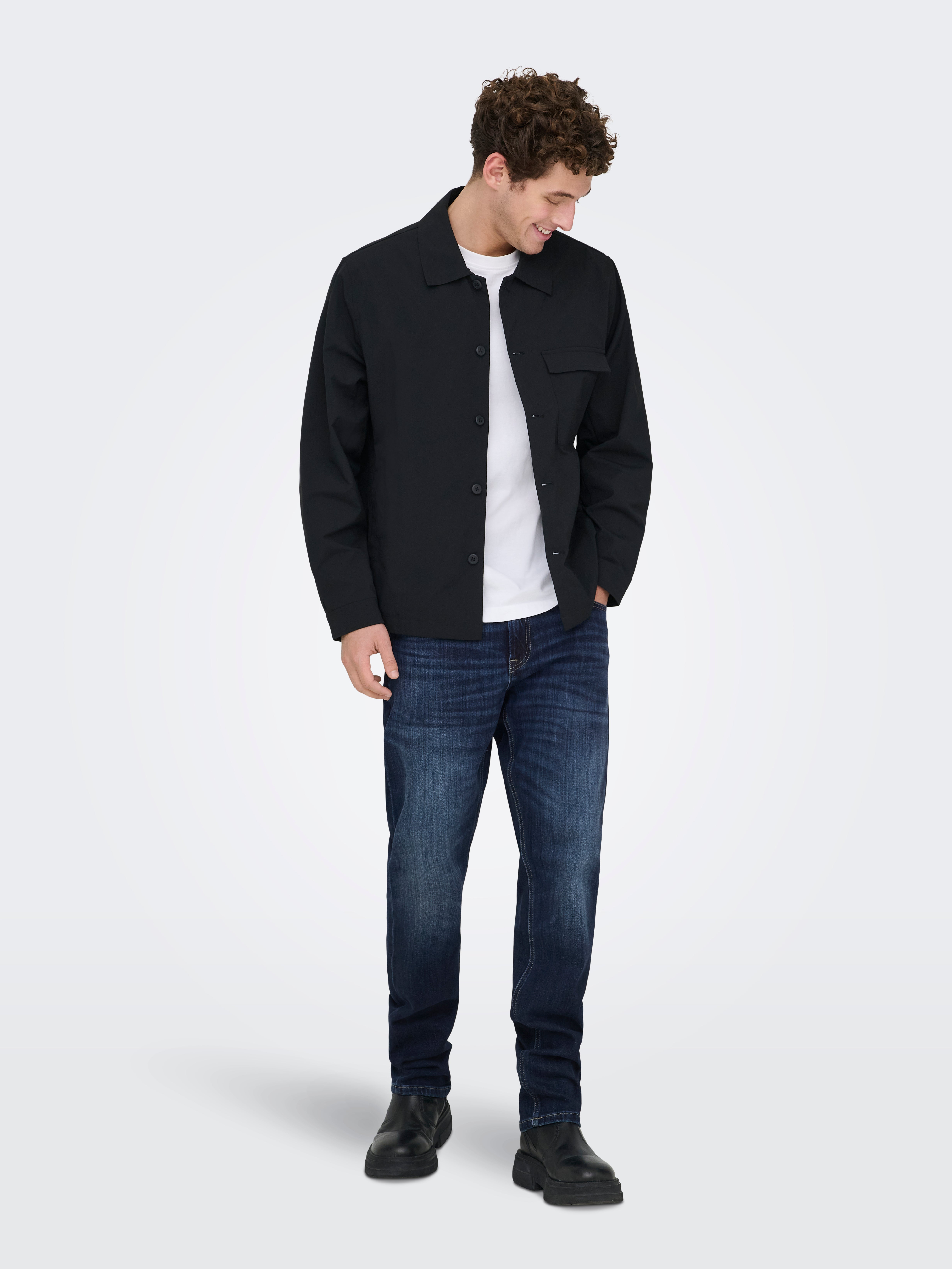 ONSWEFT Mittlere Taille Normal geschnitten Jeans | Mittelblau 