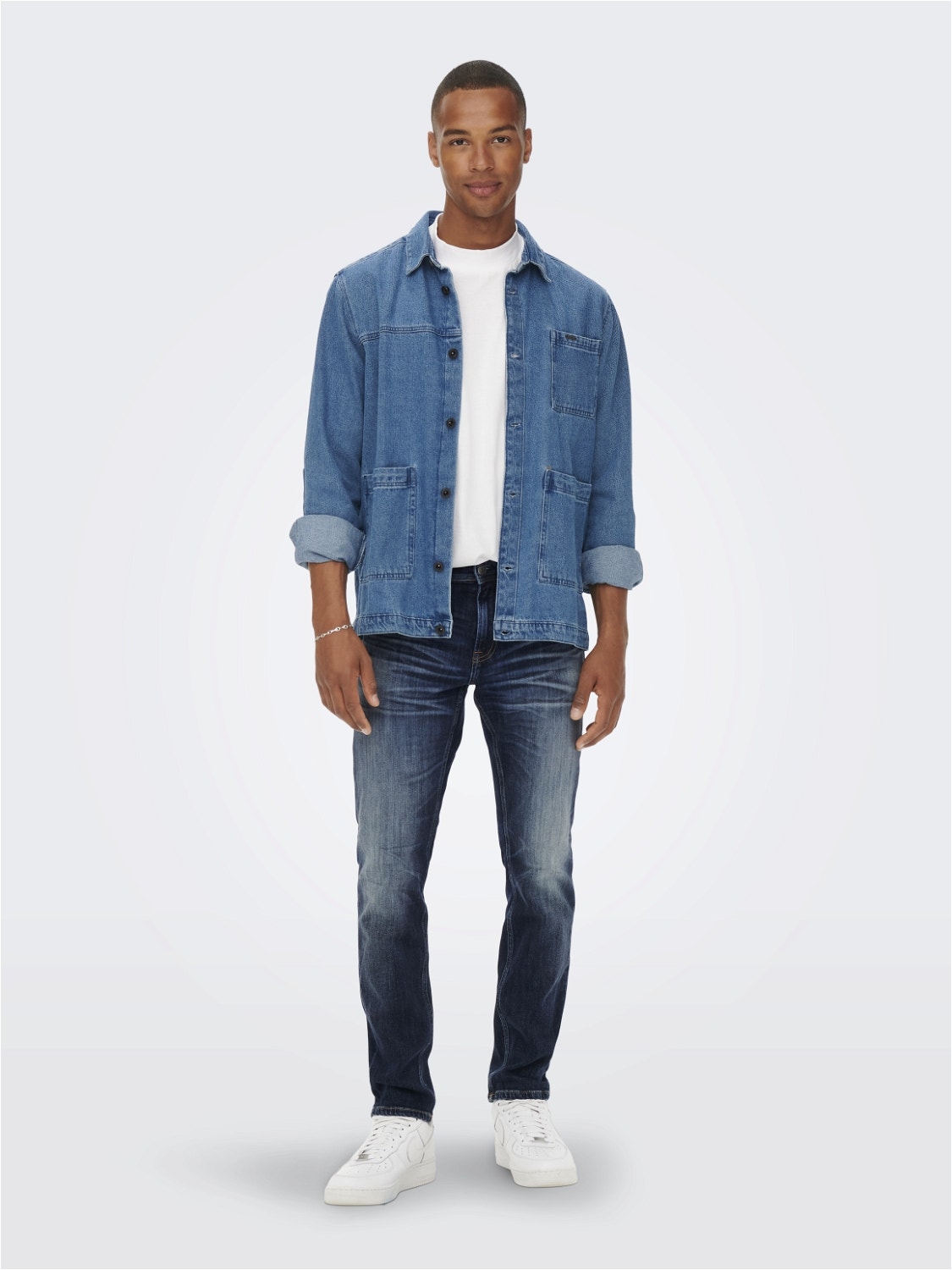ONLY & SONS Regular Fit Mid waist Jeans -Blue Denim - 22023251
