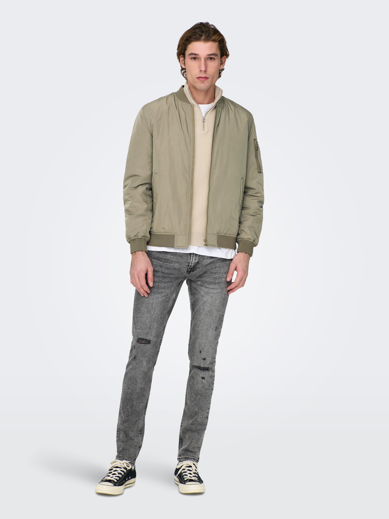 ONLY & SONS Solid color bomber jacket -Fallen Rock - 22023287