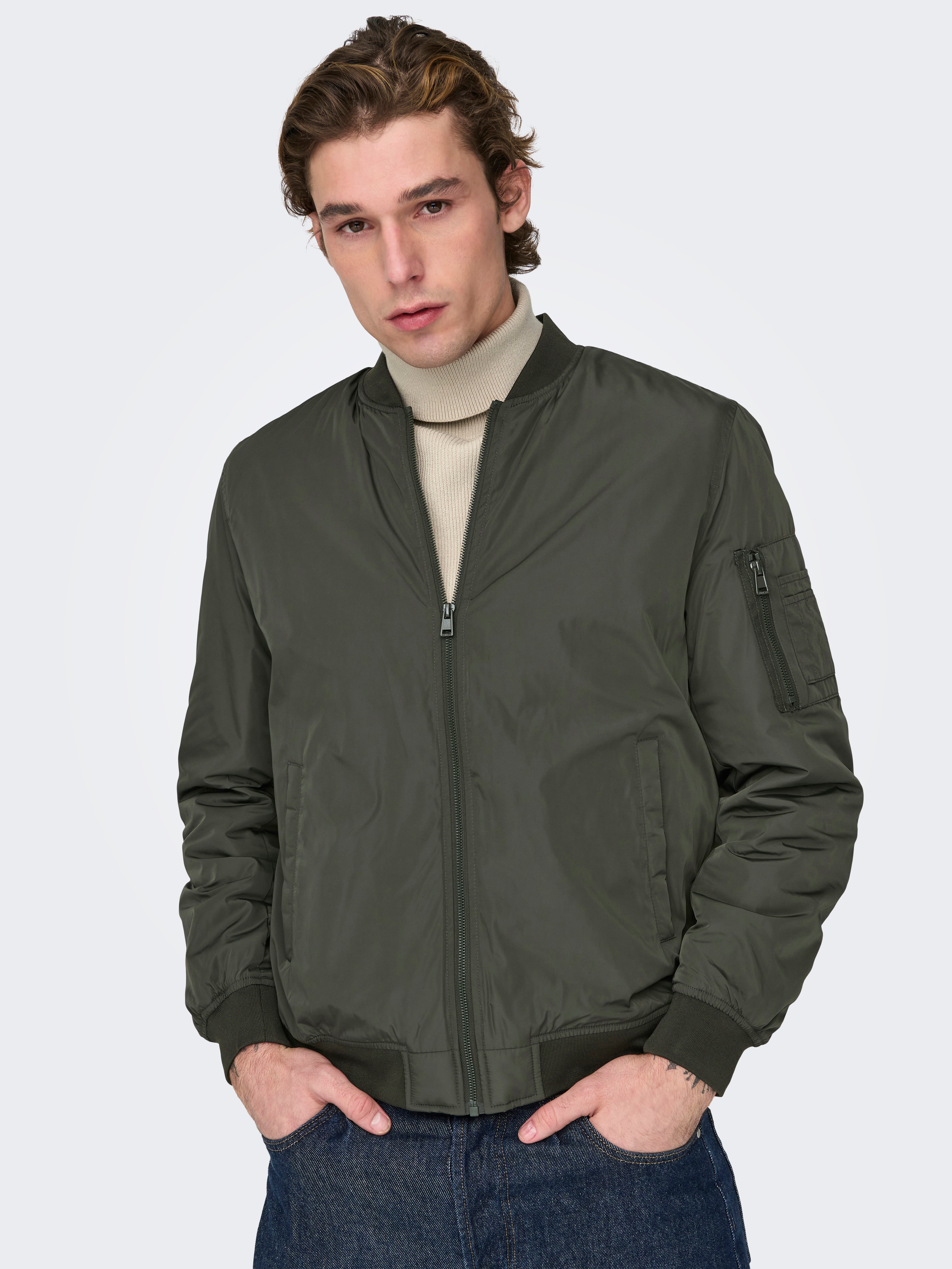 Deuxieme Classe　Charm blouson Blouson vert et noir homme Braddan Air Race | Vêtements de moto