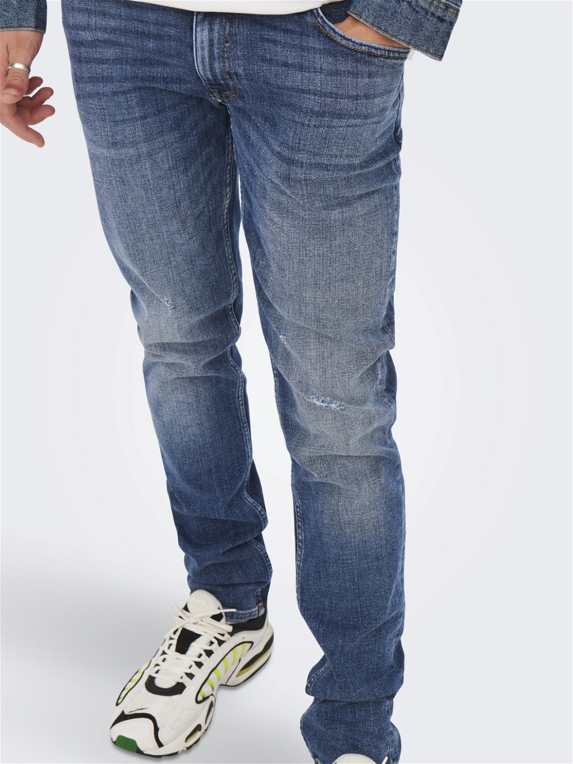 511 Mid Blue Denim Jeans For Men Skinny Fit