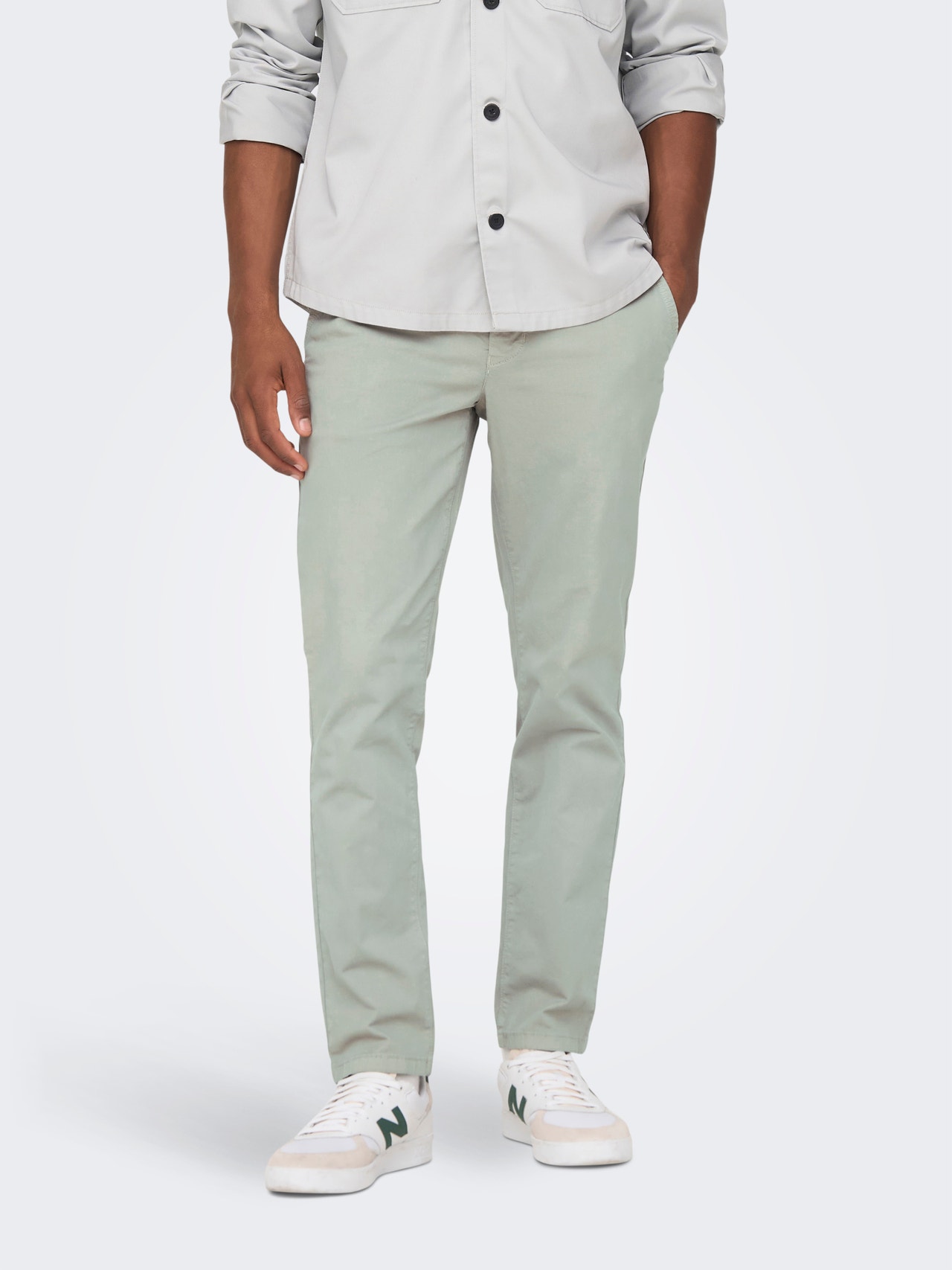ONLY & SONS Slim Fit Chino Hose -Limestone - 22023323
