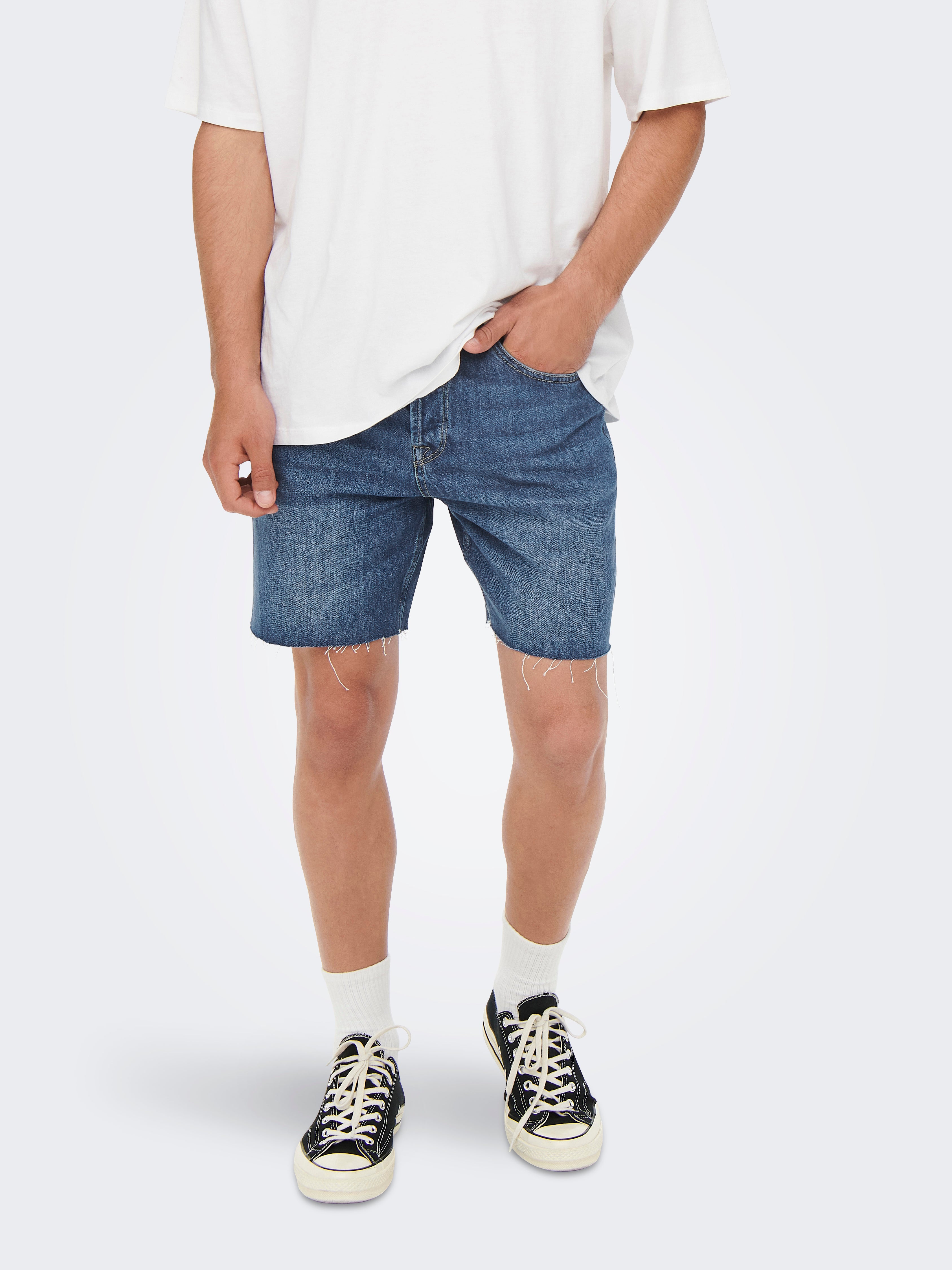 Loose fit Shorts | Medium Blue | ONLY 