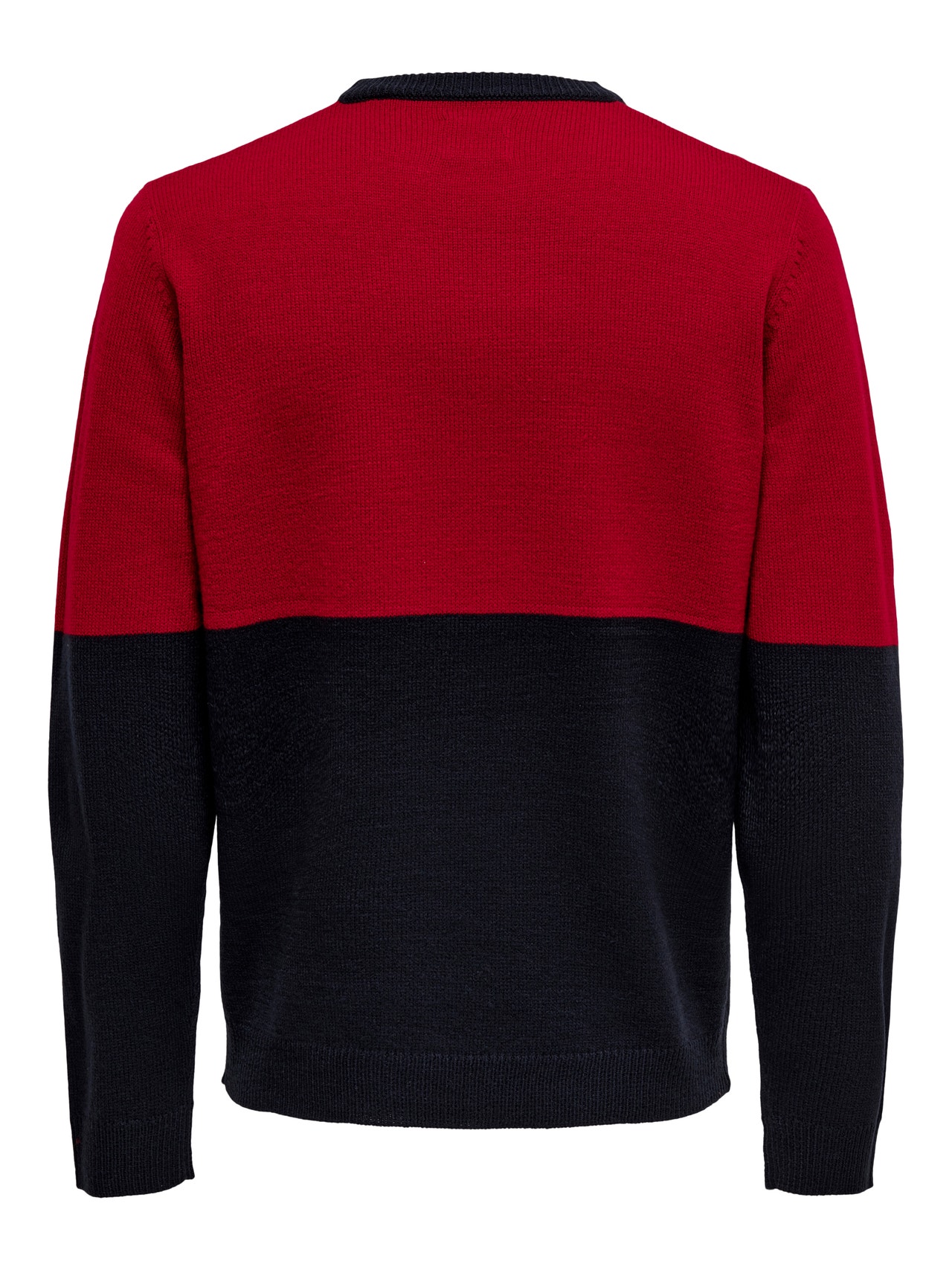 ONLY & SONS Normal geschnitten Rundhals Pullover -Pompeian Red - 22023346