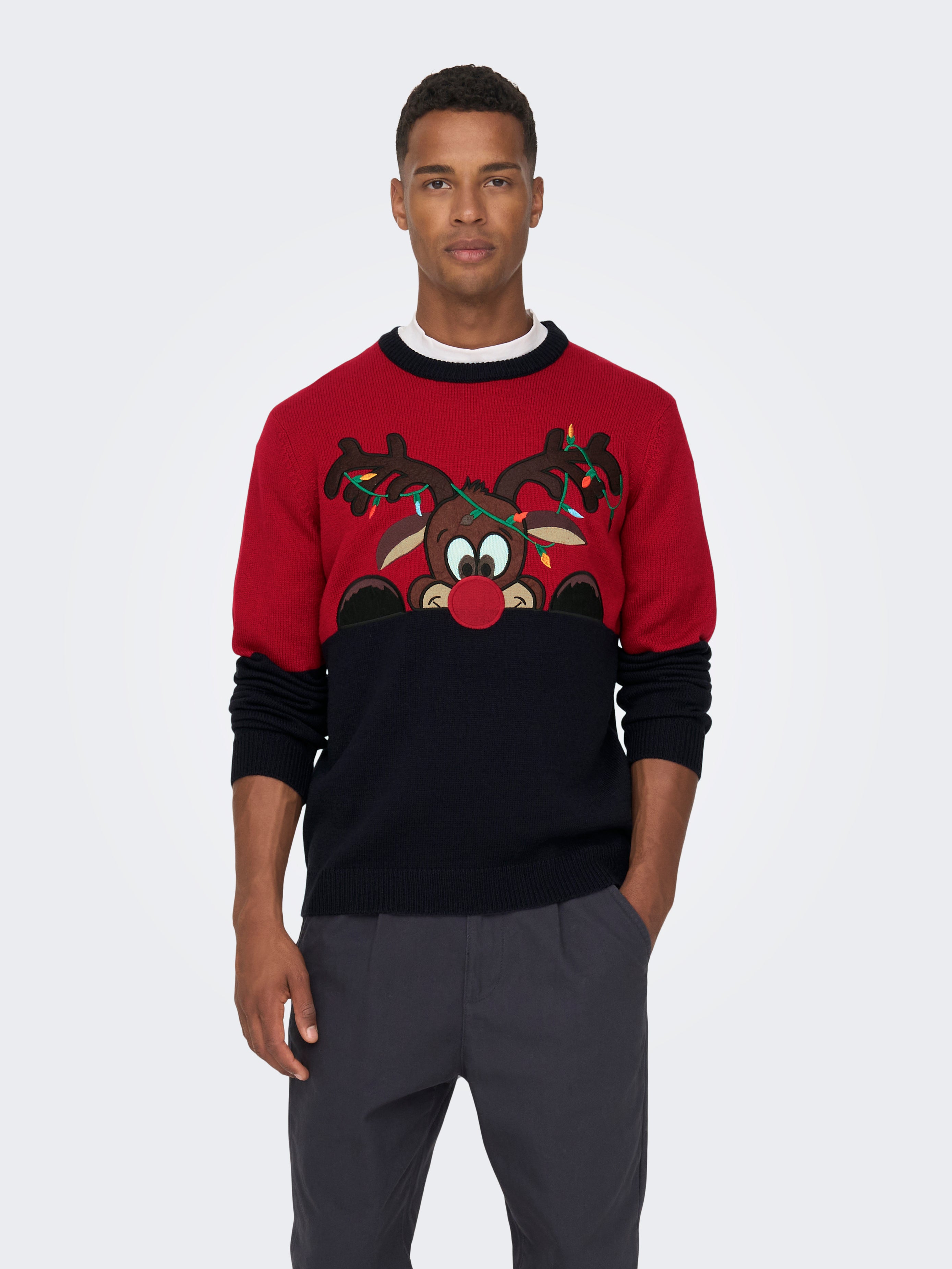 Mens mickey mouse sales christmas jumper