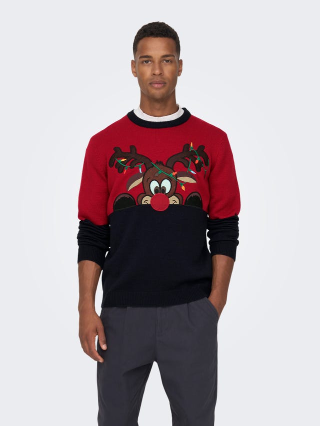 ONLY & SONS Christmas knitted pullover - 22023346