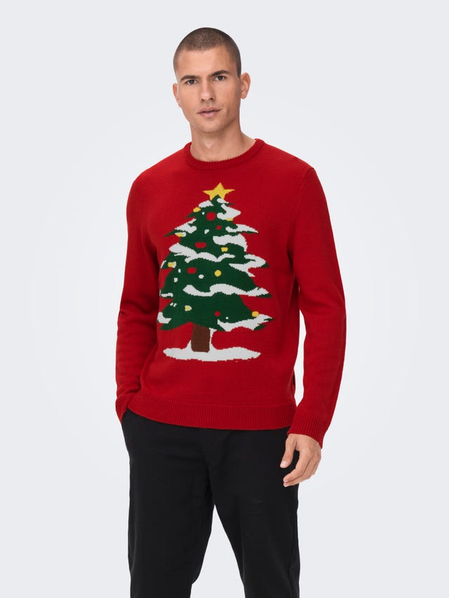 ONLY & SONS Christmas knitted pullover - 22023347