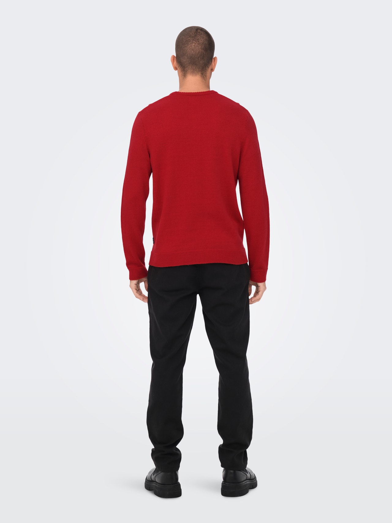 ONLY & SONS O-Neck Pullover -Pompeian Red - 22023347