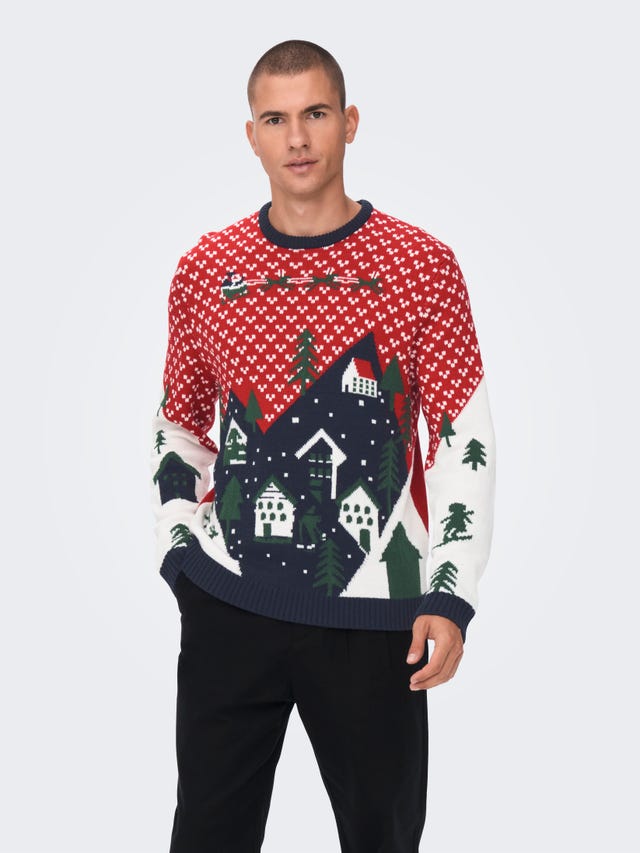 ONLY & SONS Christmas knitted pullover - 22023349